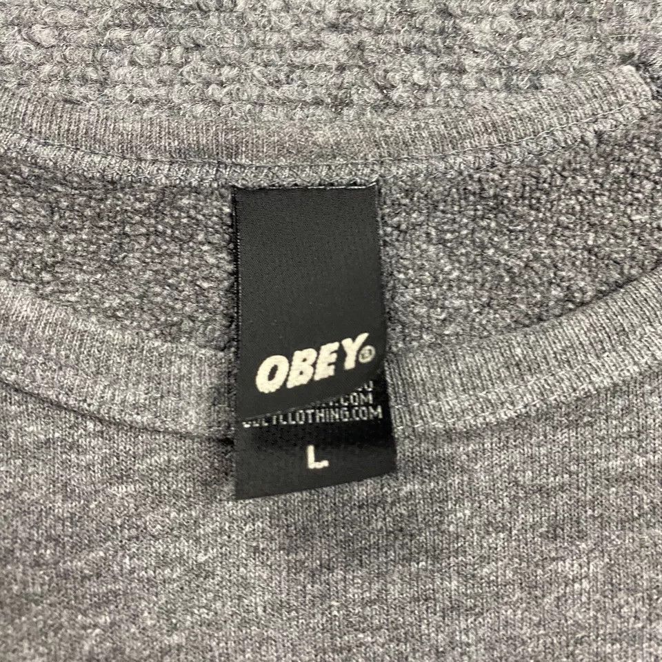 Obey Obey Sweatshirt Women's Large Gray Pullover Aztec Polyester Size L / US 10 / IT 46 - 2 Thumbnail