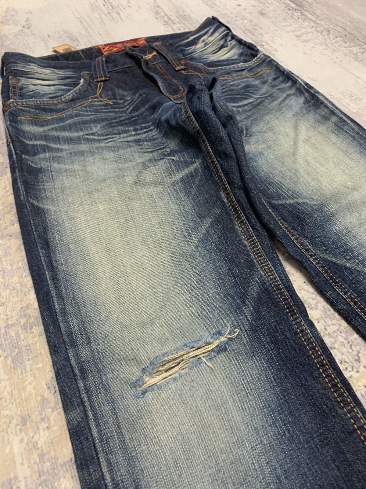 Edwin EDWIN XVS WESTERN COWBOY STYLE LOW RISE JEANS Size US 29 - 4 Thumbnail