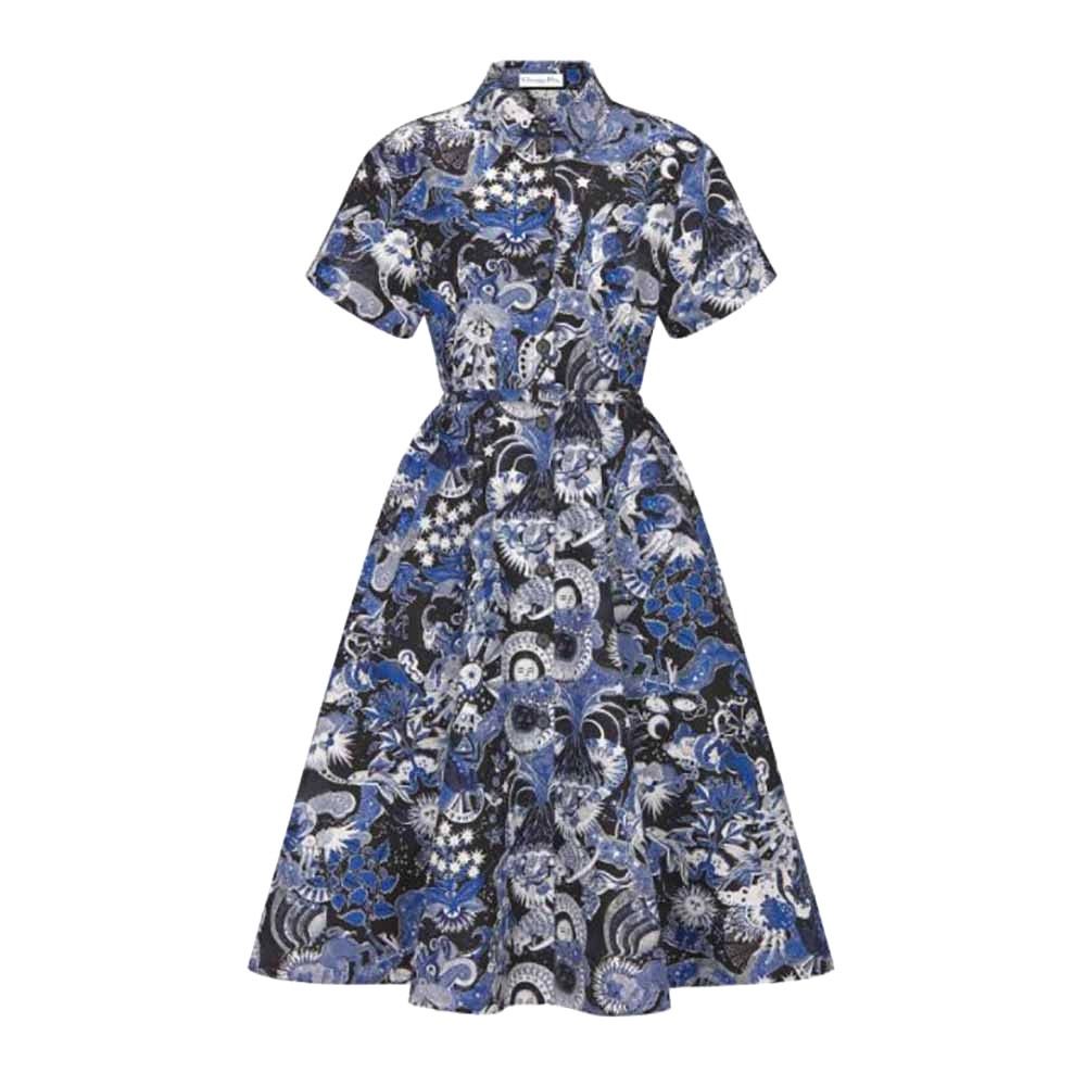 image of Dior O1Bcso1Str0224 Dress In Blue, Women's (Size Medium)