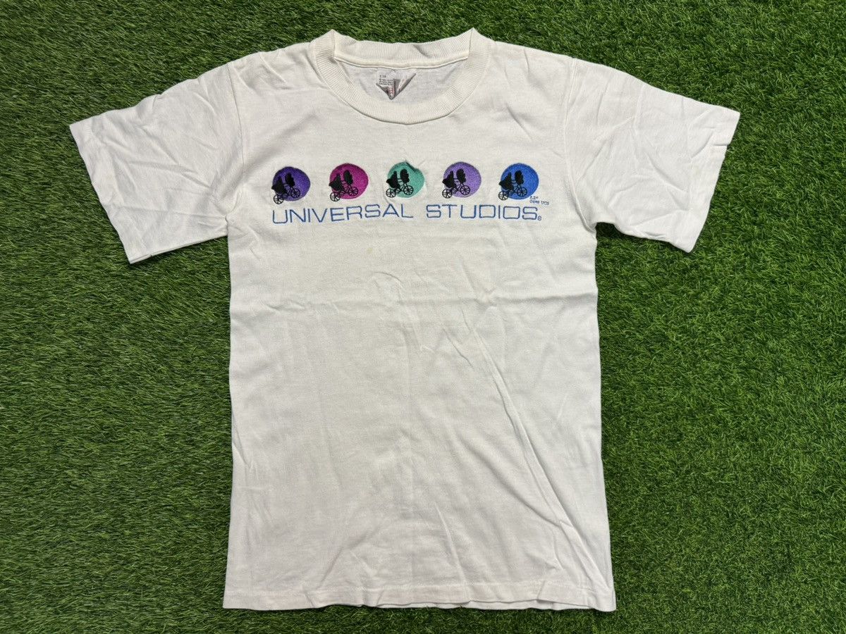 image of Made In USA x Movie Vintage Universal Studio - Et Movie By Oneita in White, Men's (Size Small)