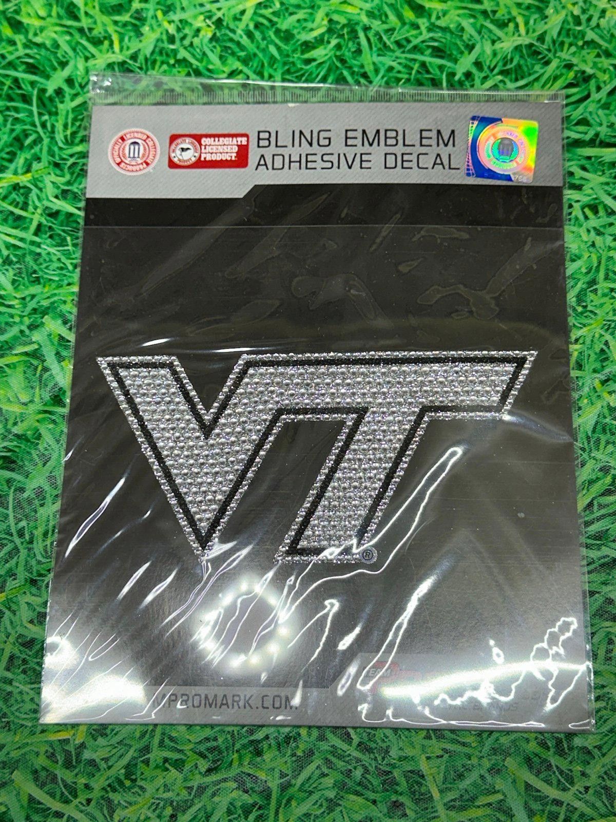 NCAA Virginia Tech Hokies [NEW] NFL Decal Sticker Rhinestone Size ONE SIZE - 1 Thumbnail