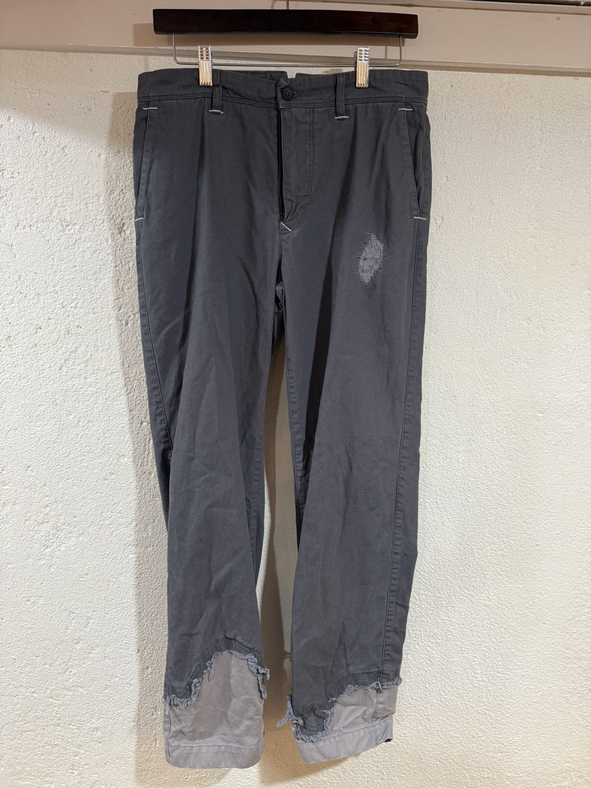 Facetasm × Incotex Gray Distressed Effect Pants Size US 30 / EU 46 - 1 Thumbnail