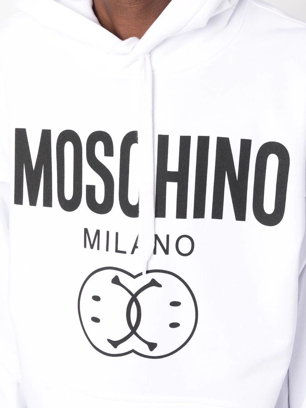 Moschino o1y0225 Logo Hoodie in White Size US S / EU 44-46 / 1 - 2 Thumbnail
