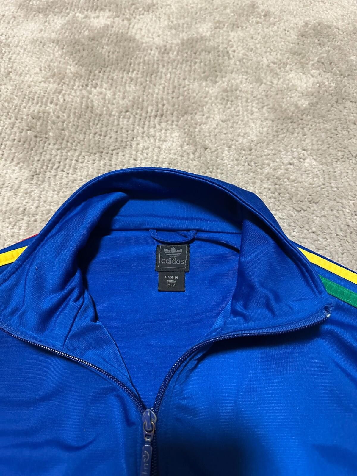 Adidas Adidas Rasta Reggae Jamaica Track Jacket Mens Size M Blue Size US M / EU 48-50 / 2 - 5 Thumbnail