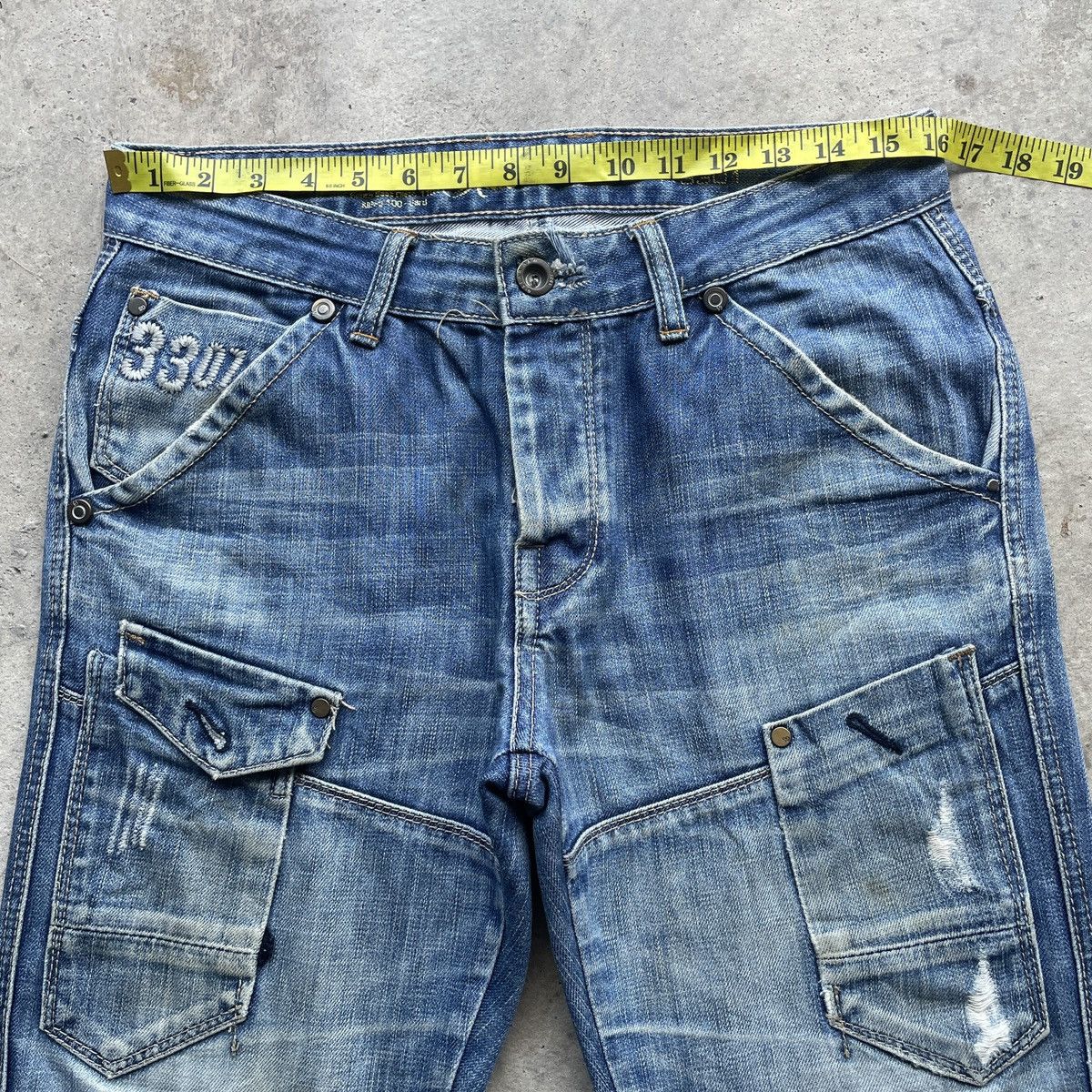 G-Star Rare🔥Vintage G-Star Raw Double Knee Denim Jeans Pants Faded Size US 32 / EU 48 - 7 Thumbnail