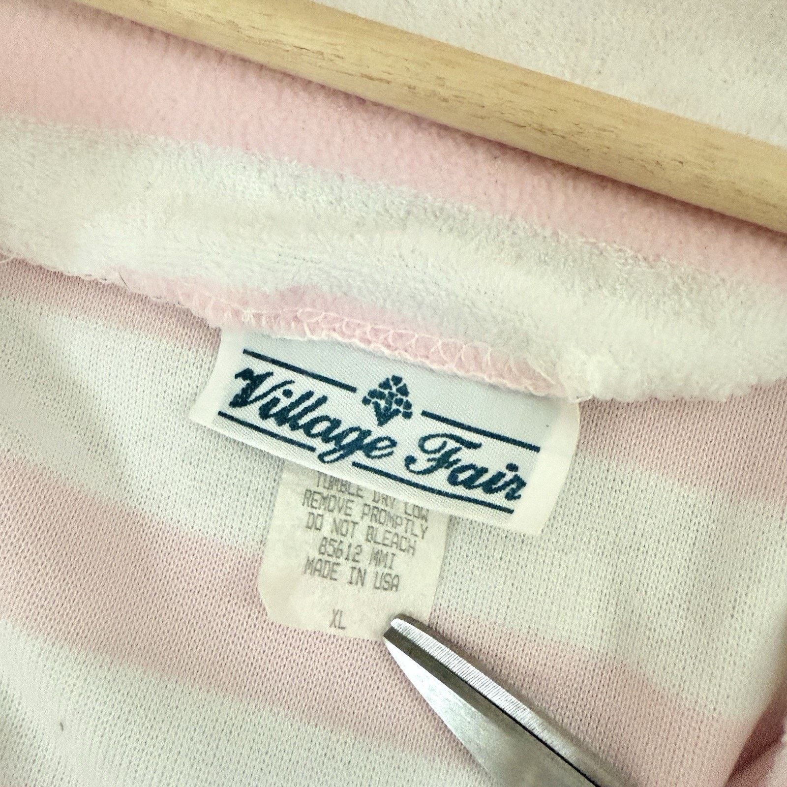 Other Vtg House Dress Bath Robe Terry Grannycore 80s Zipper Pocket Size ONE SIZE - 3 Thumbnail