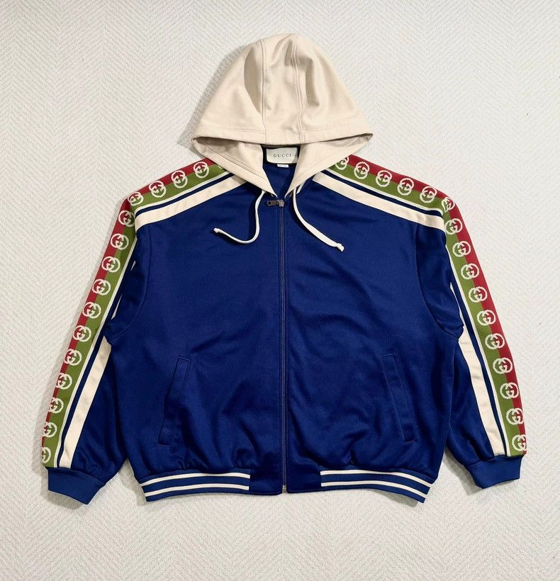 Gucci Gucci Hooded jacket, jacket, double G jaccard stripe, hoodi Size US S / EU 44-46 / 1 - 1 Thumbnail