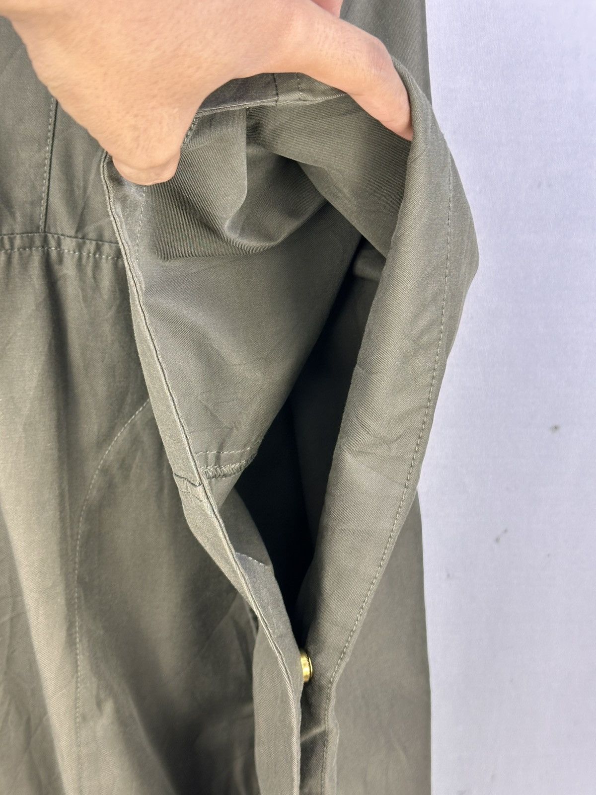 Japanese Brand Lepsim Olive Green Avant-Garde Poncho Size ONE SIZE - 7 Thumbnail
