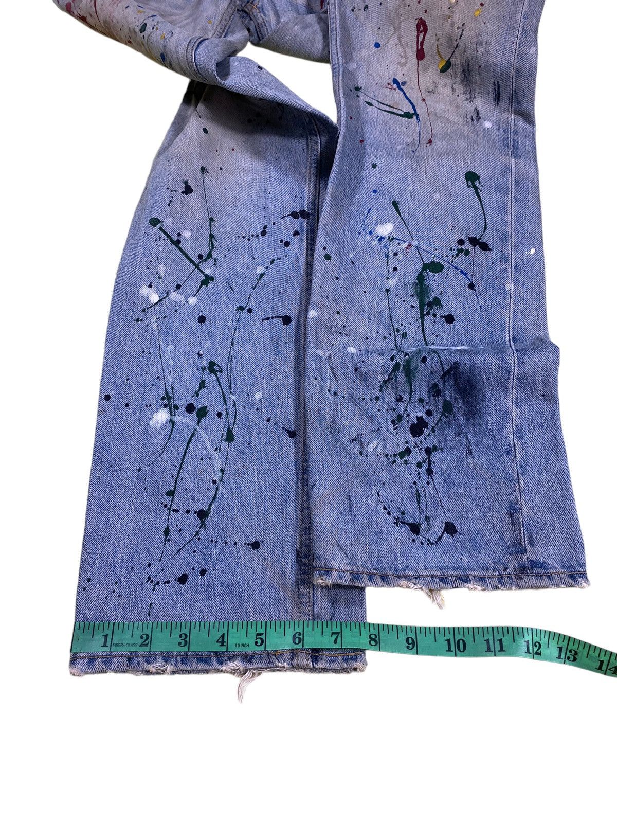 Number (N)ine × Takahiromiyashita The Soloist. SS06 Number Nine Painted D-Ring Crying Heart Pain Denim Size US 32 / EU 48 - 24 Thumbnail