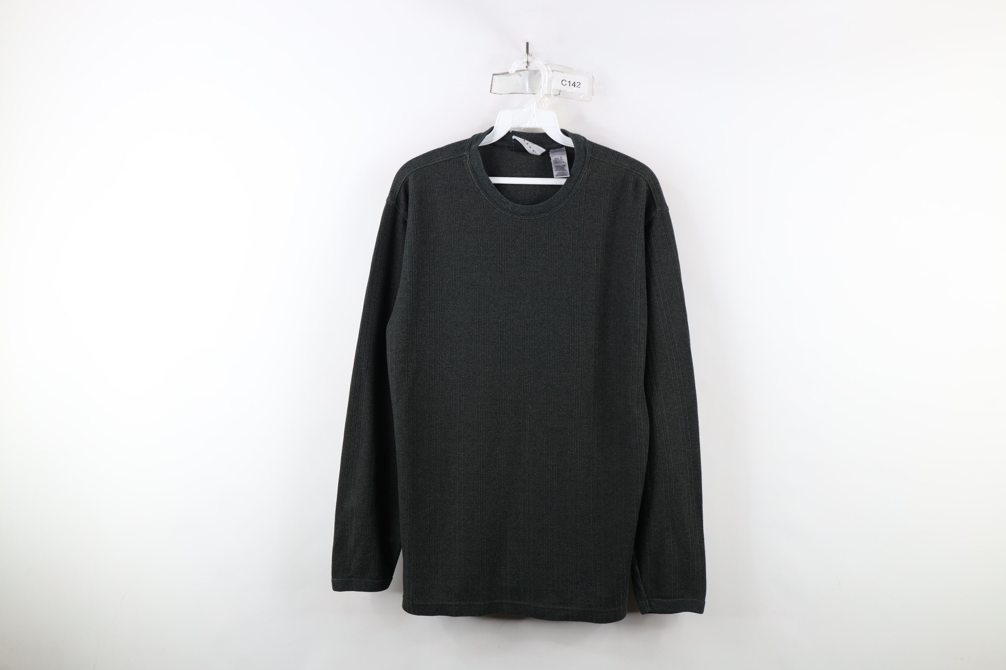 Vintage Vintage 90s Streetwear Blank Ribbed Knit Long Sleeve T-Shirt Size US S / EU 44-46 / 1 - 1 Thumbnail