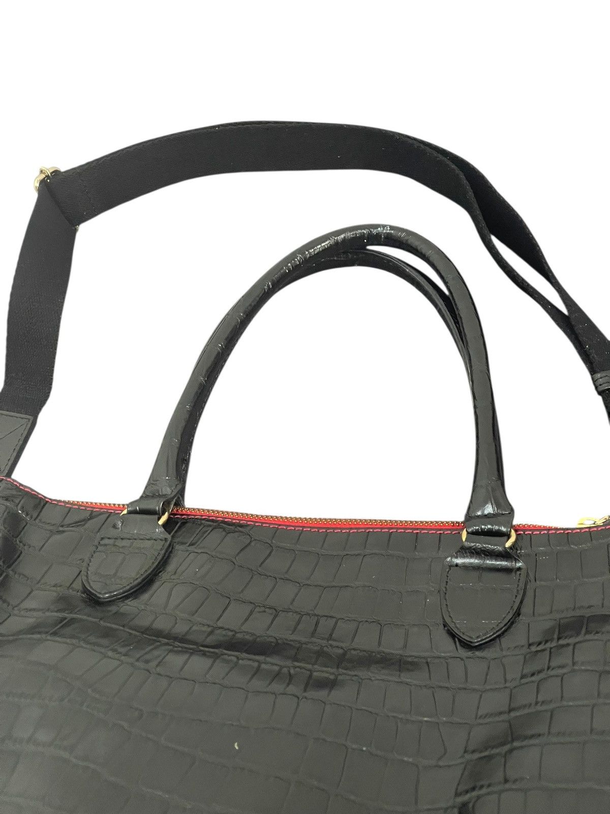 Genuine Leather Crocodle Embossed Leather mConcerto Tote Shoulder Bag 2🟩2 Size ONE SIZE - 11 Thumbnail