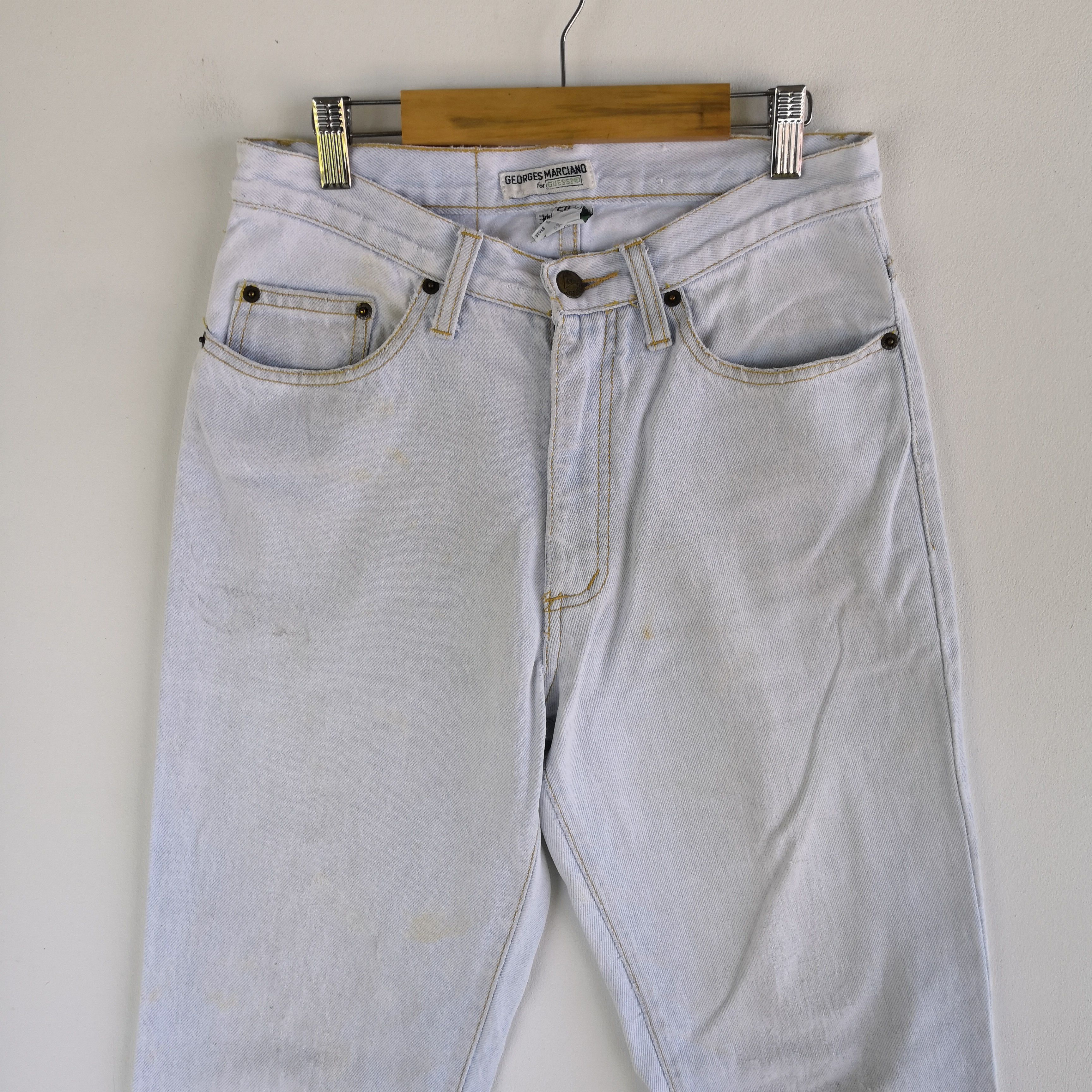 Guess Vintage 90s Guess Sun Faded Denim Guess Light Wash Jeans Size 26" / US 2 / IT 38 - 3 Thumbnail