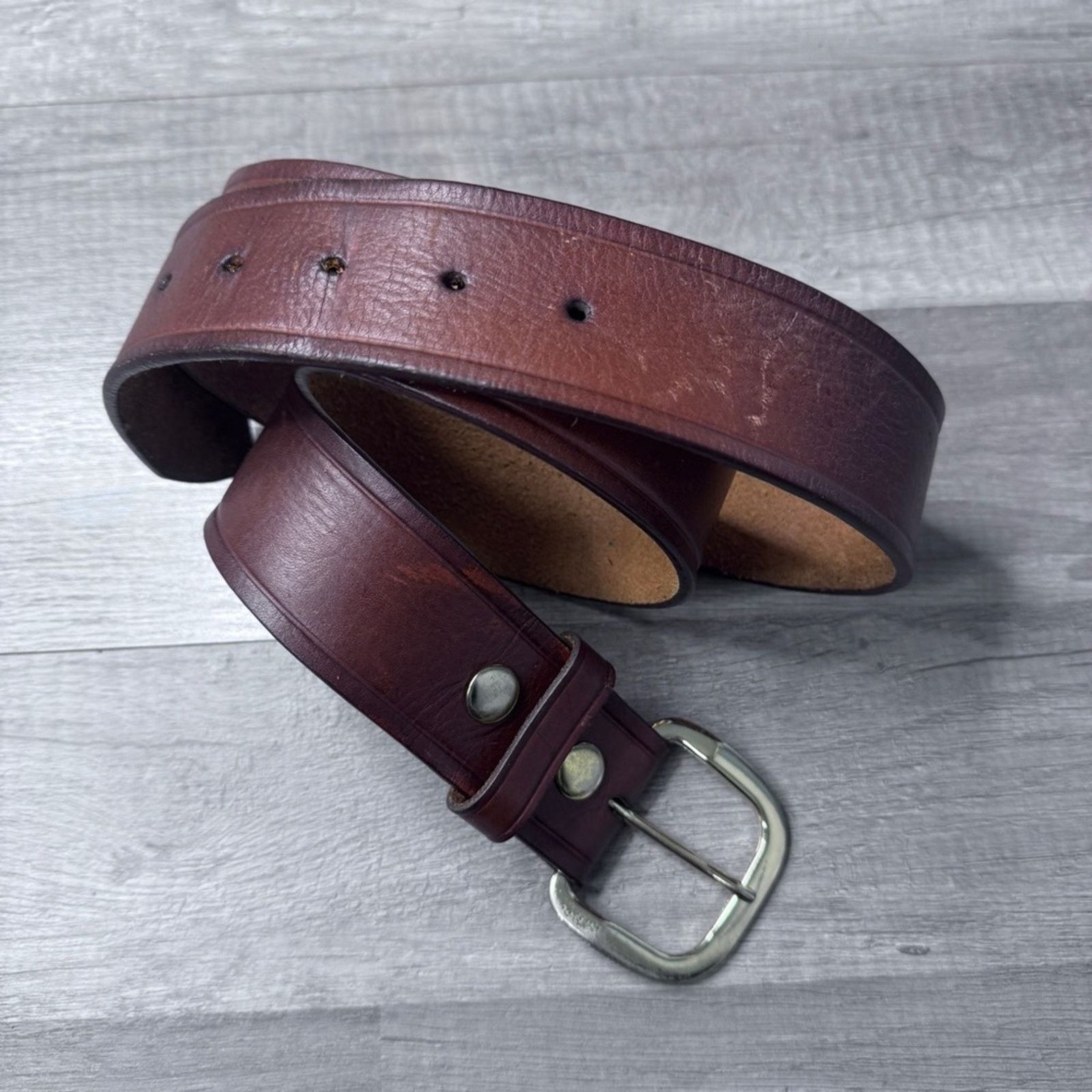 Vintage Vintage Cabela’s Brown Leather Belt Buckle Size ONE SIZE - 5 Thumbnail