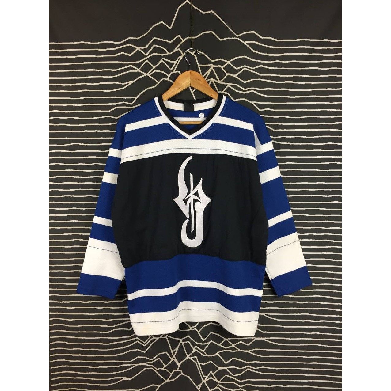 Japanese Brand Vtg DJ Honda Big Logo Streetwear Hip Hop Hockey Jersey Size US L / EU 52-54 / 3 - 2 Thumbnail