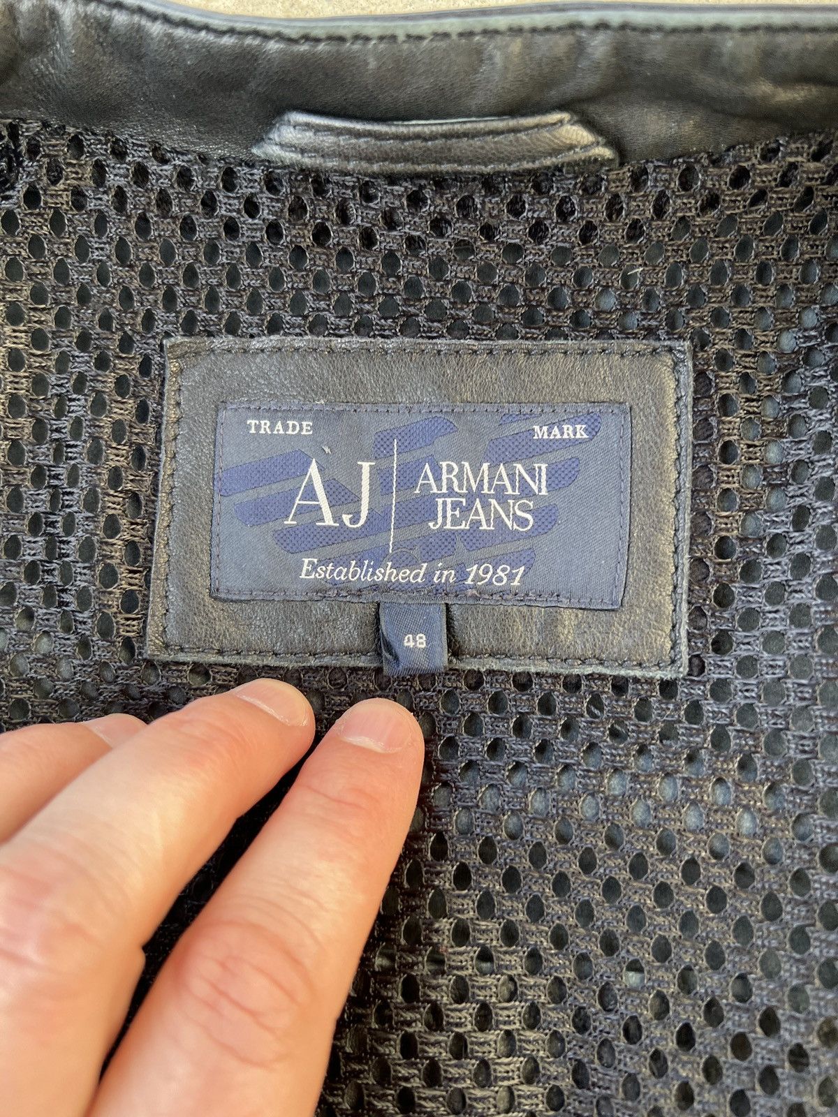 Armani Armani Jeans Leather Jacket Size US S / EU 44-46 / 1 - 6 Thumbnail