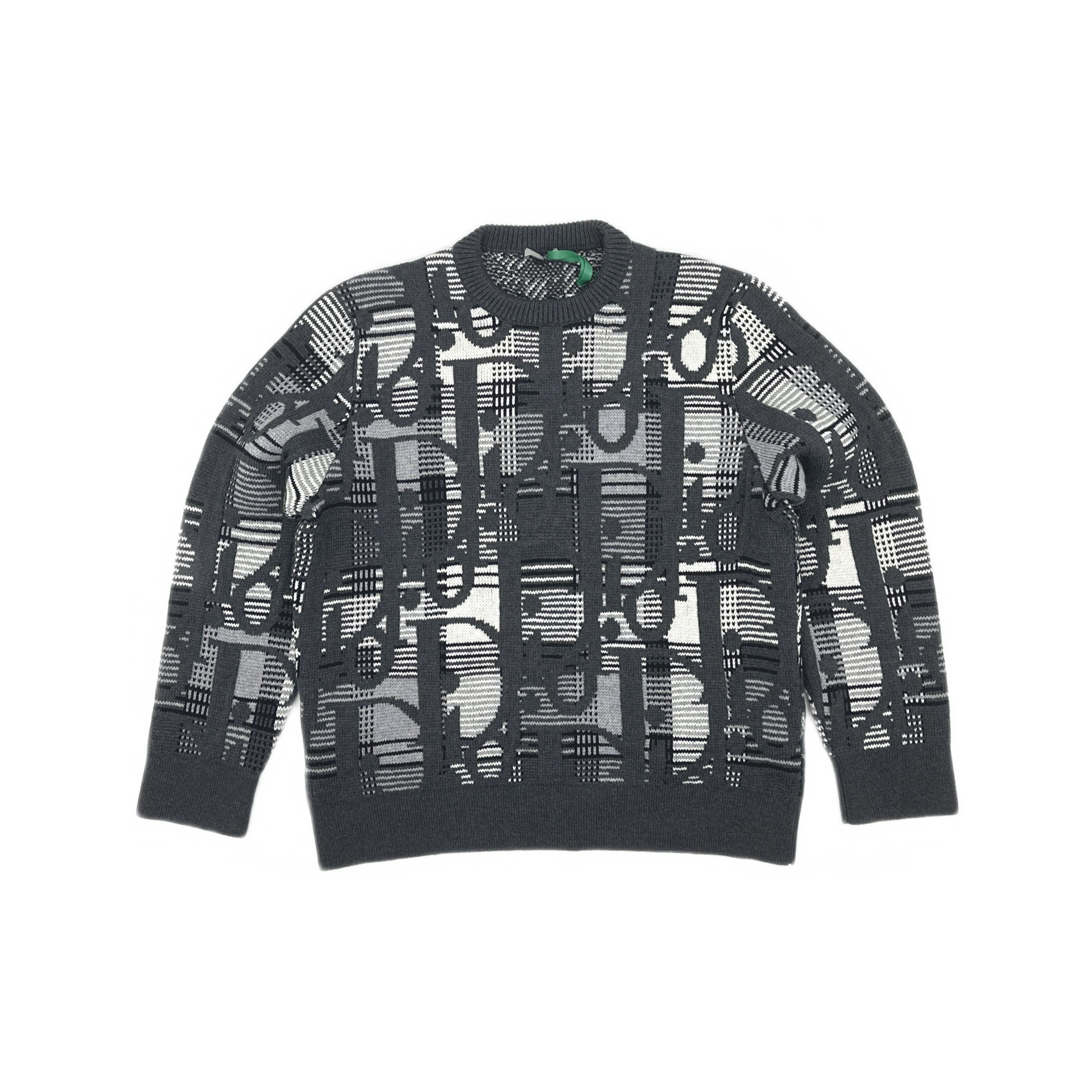 Dior Dior Oblique Jacquard Virgin Wool Sweater L Size US L / EU 52-54 / 3 - 1 Thumbnail