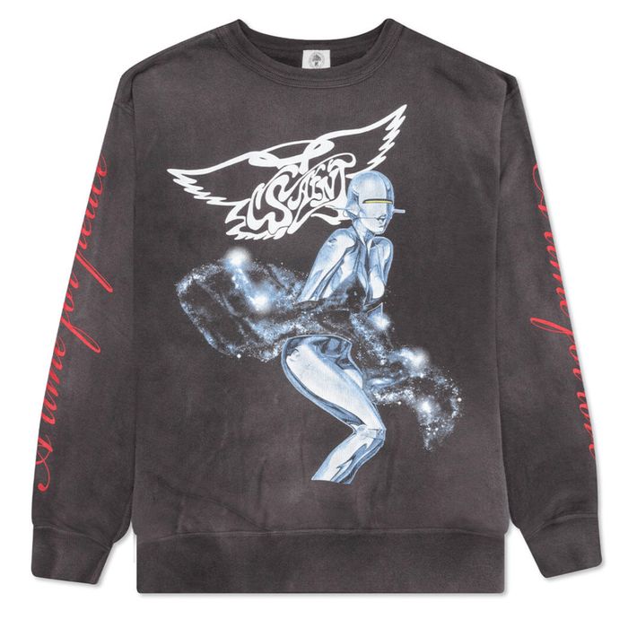 Saint Michael Saint Michael x Sorayama Crewneck Sweatshirt Black