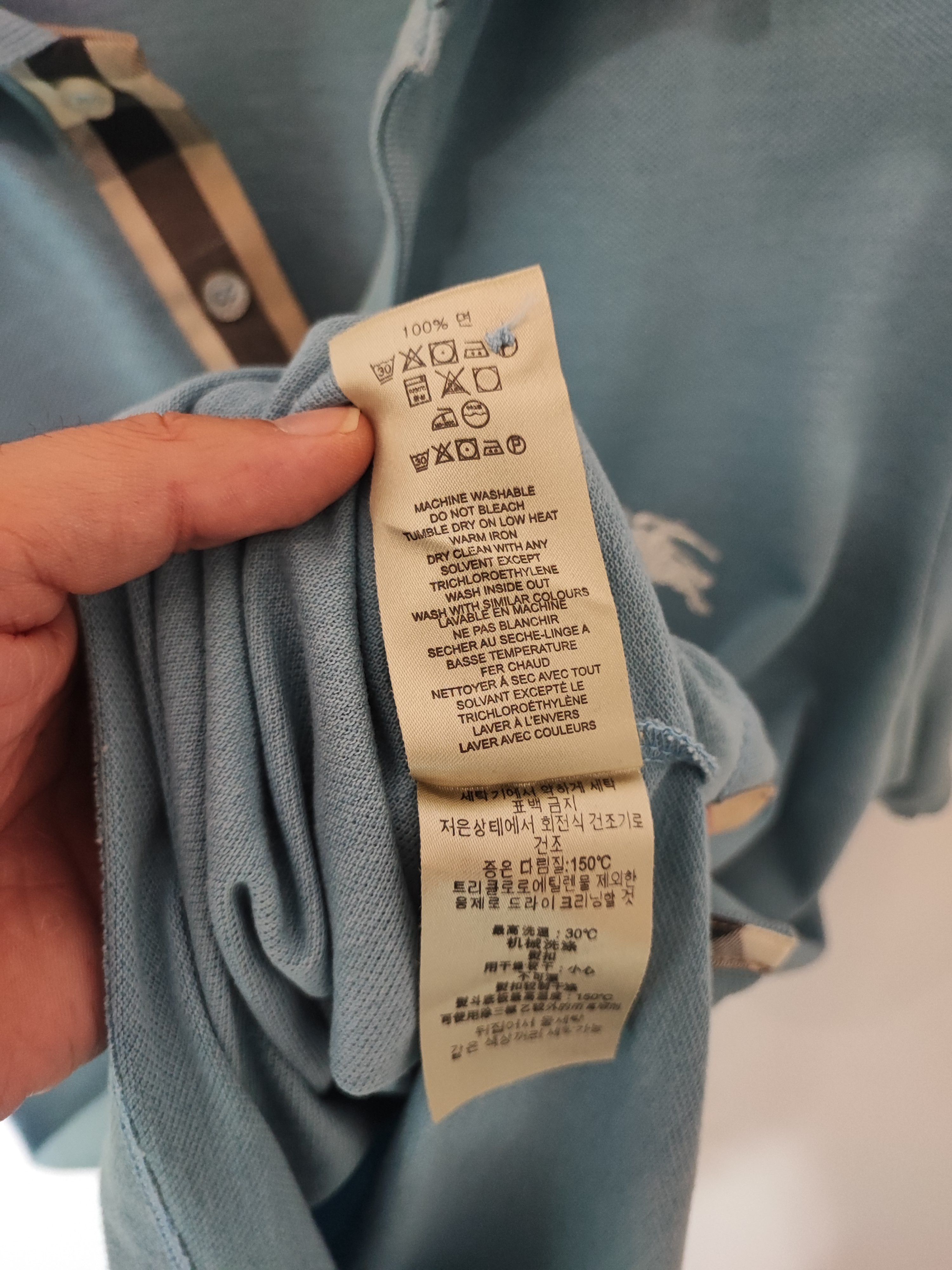 Burberry 🔥 Burberry Polo size L Blue 🔥 Size US M / EU 48-50 / 2 - 8 Thumbnail