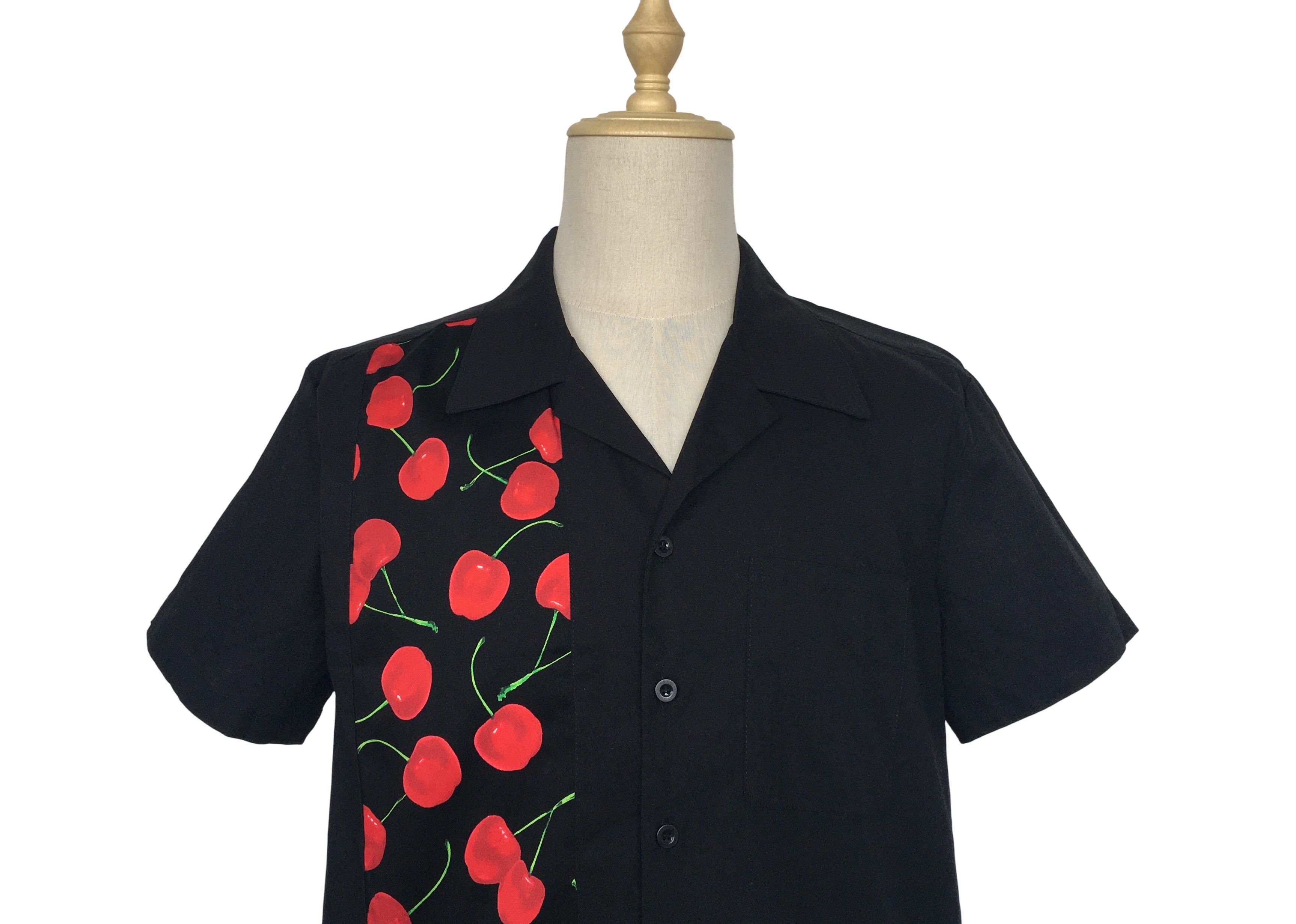 Other Men's Retro Button Shirts Cherry Pattern Clothing Size US XL / EU 56 / 4 - 4 Thumbnail