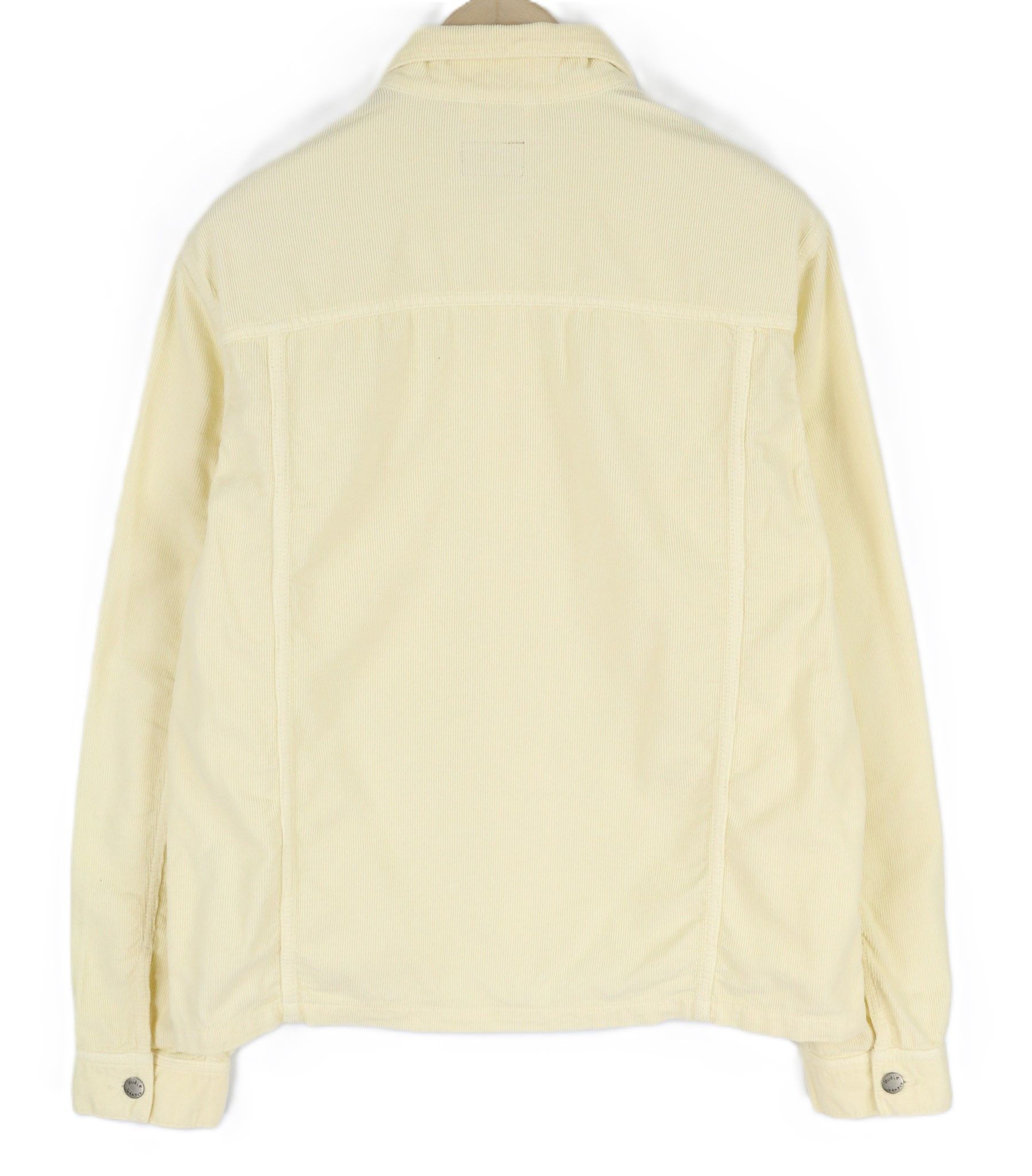 RONNY M Dusty White Cotton Corduroy Logo Jacket 81019