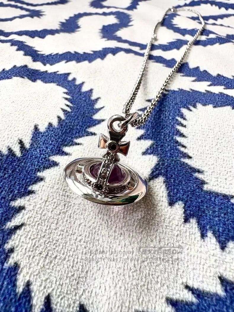 Vivienne Westwood Vivienne Westwood Vintage Purple Medium Orb Necklace Size ONE SIZE - 1 Thumbnail