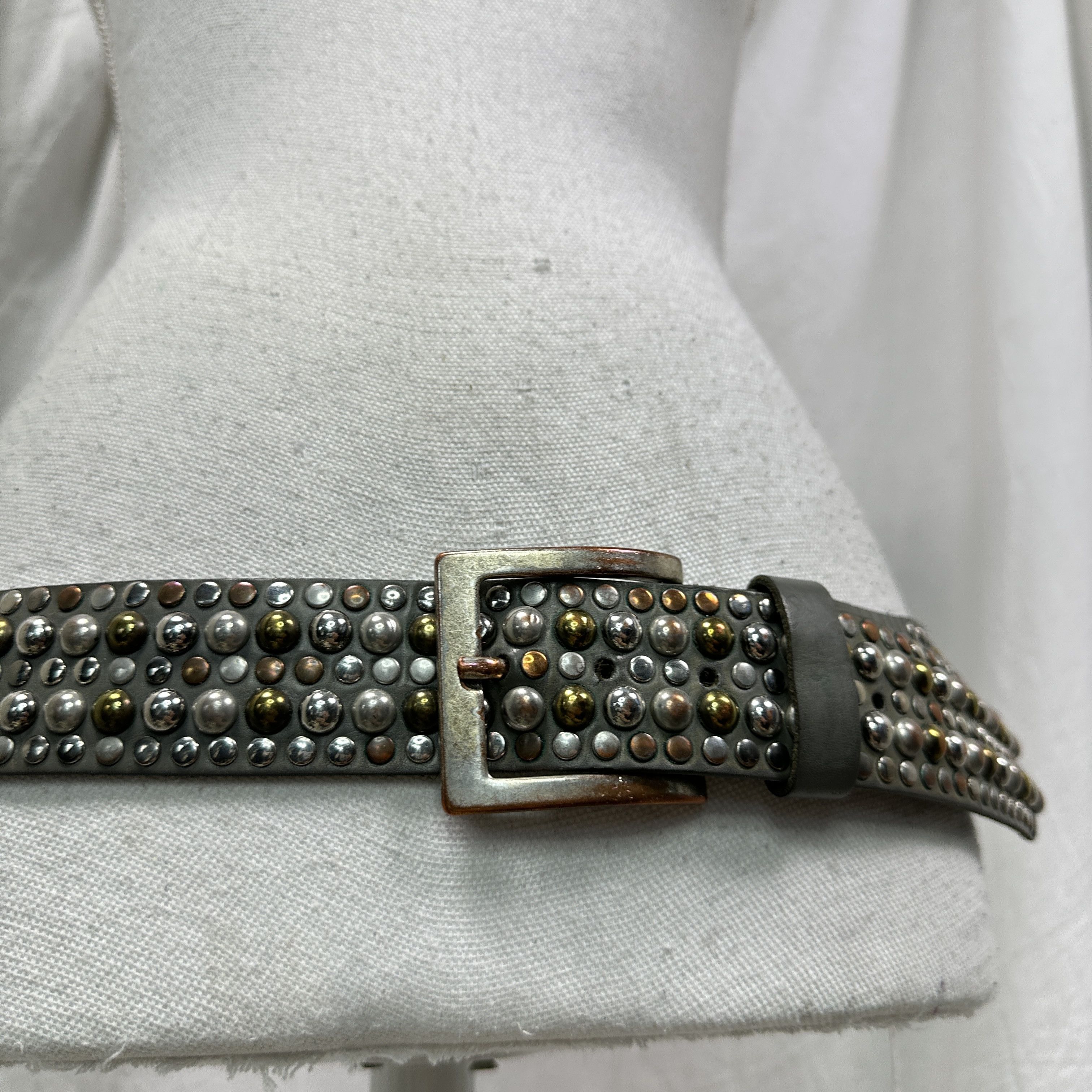 Vintage Vintage Avant Garde Grunge Leather Belt Y2K Size ONE SIZE - 7 Thumbnail