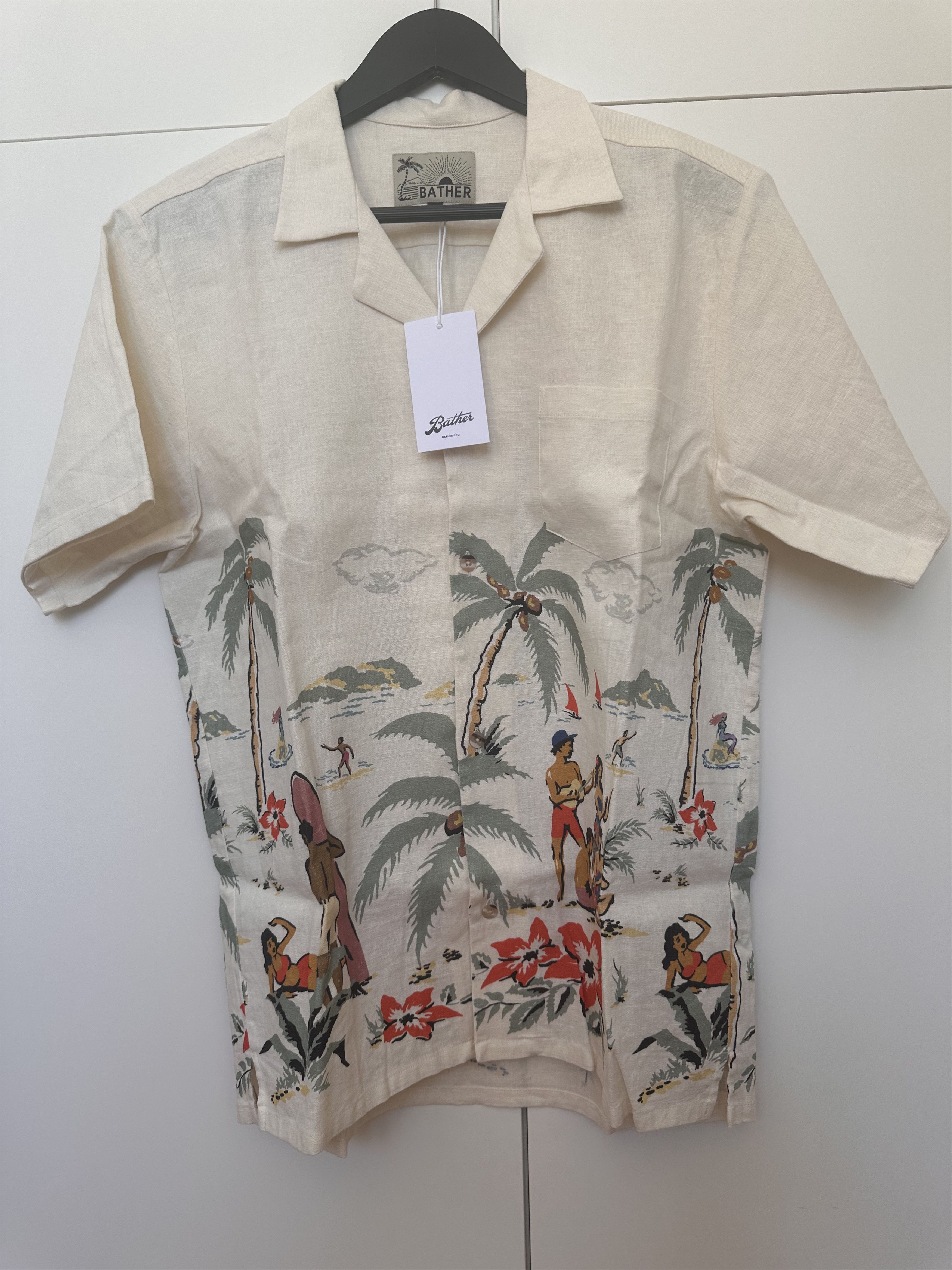 Bather Bather "Natural Trippin" Camp Collar Shirt – New w/ Tags Size US M / EU 48-50 / 2 - 6 Thumbnail