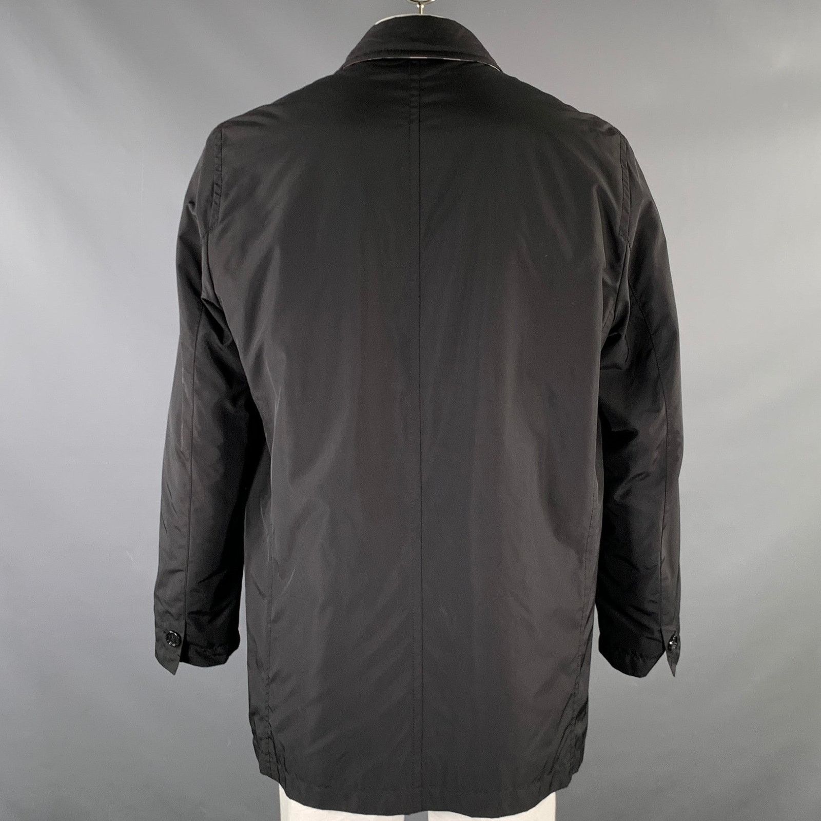 Burberry BURBERRY LONDON Size XL Black Polyamide blend Overcoat Coat Size US XL / EU 56 / 4 - 3 Thumbnail