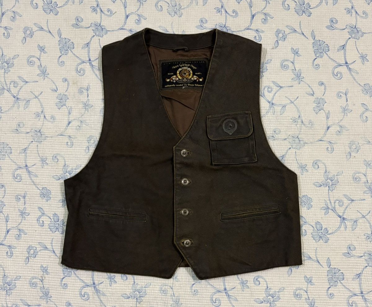 Vintage Metro Goldwyn Mayer Leather Vest Size US M / EU 48-50 / 2 - 1 Thumbnail
