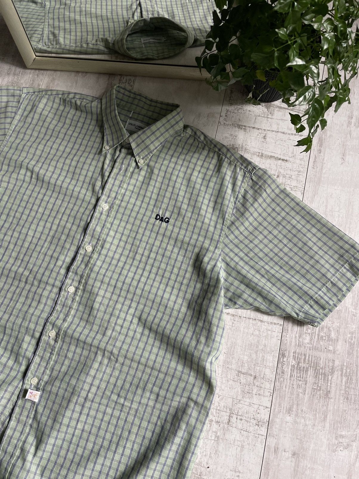Dolce & Gabbana × Vintage Vintage Dolce & Gabbana Flannel Shirt Button Up Size US XL / EU 56 / 4 - 4 Thumbnail