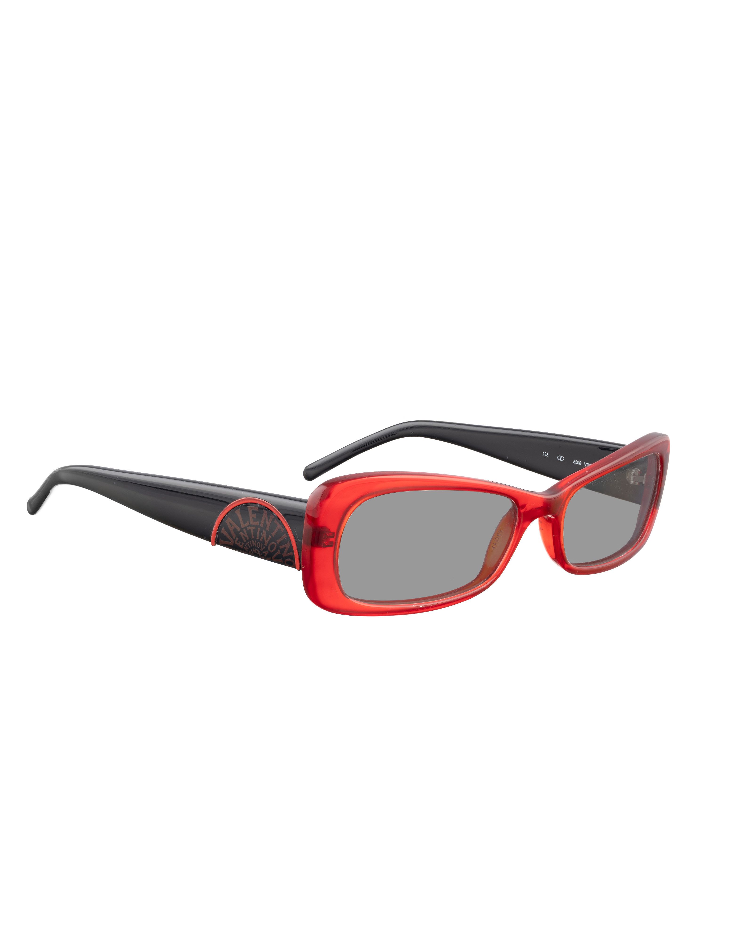 Valentino Valentino 00s Red & Black Cat Eye Sunglasses Size ONE SIZE - 1 Thumbnail