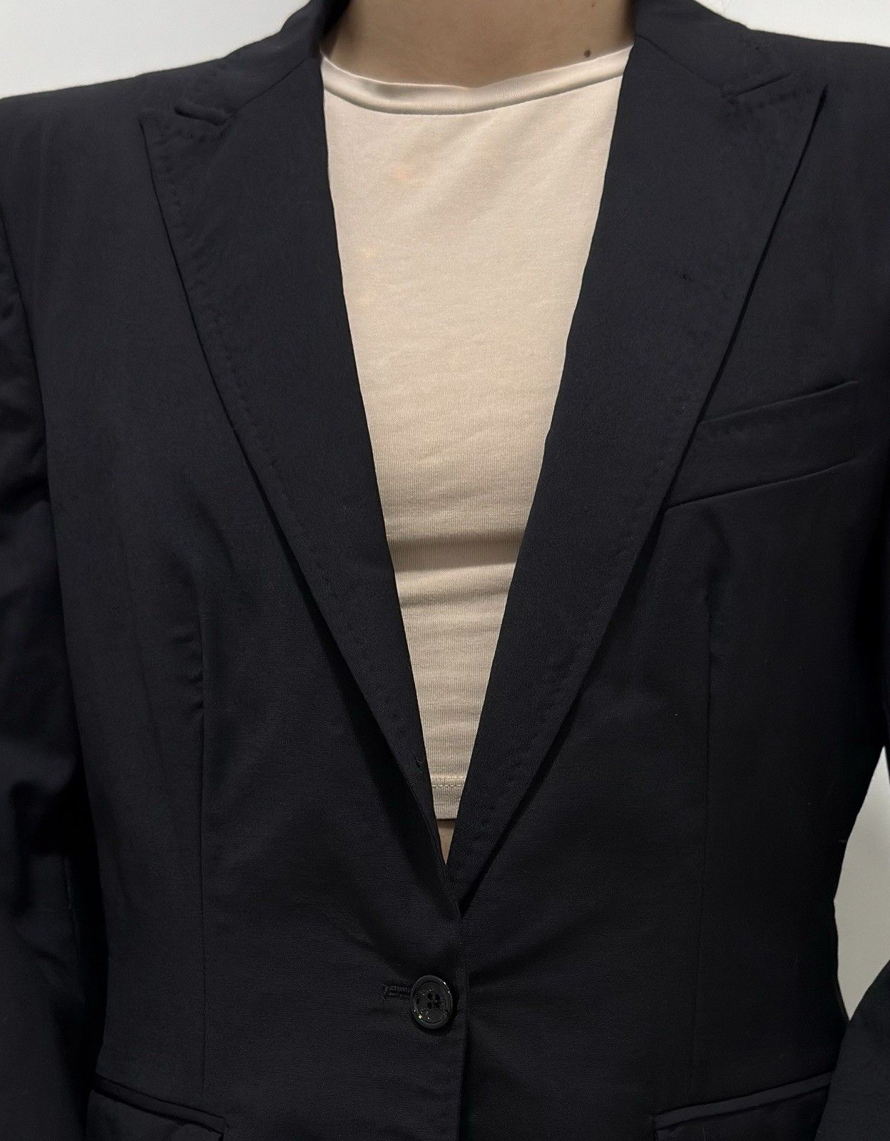 Dolce & Gabbana DDP D&G Dolce & Gabbana Women Fitted Wool Black Jacket Size L / US 10 / IT 46 - 5 Thumbnail