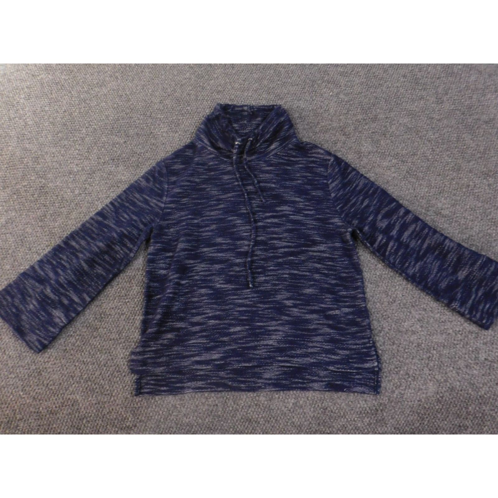 Jones New York Jones New York Sweater Pullover Womens Large Blue Geometric Knit Mock Neck Raglan Sleeve Stretch Regular Vintage: No (Geometric) Size L / US 10 / IT 46 - 2 Thumbnail