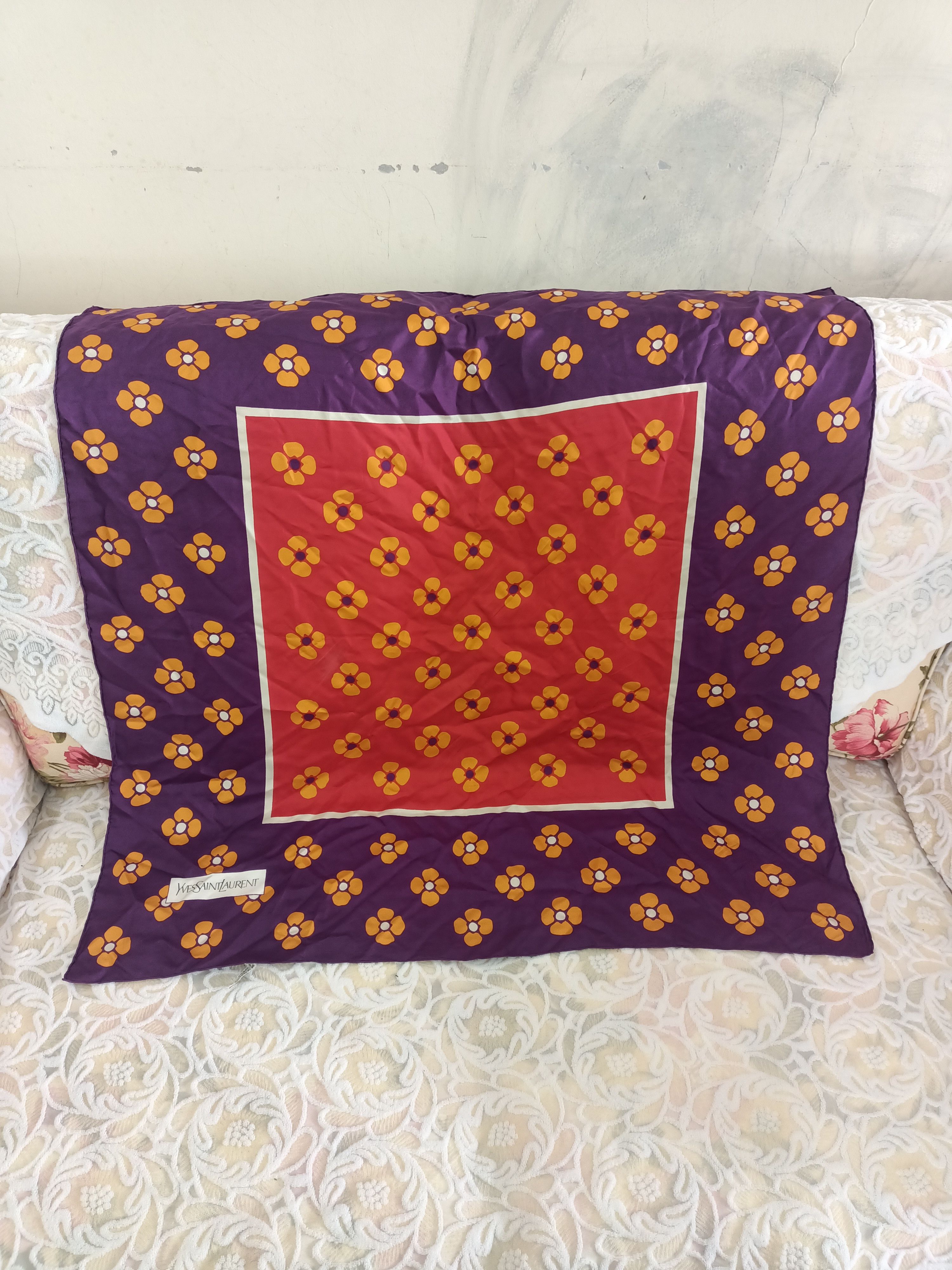 Yves Saint Laurent Vintage YSL Yves Saint Laurent silk scarves Made in France Size ONE SIZE - 1 Thumbnail