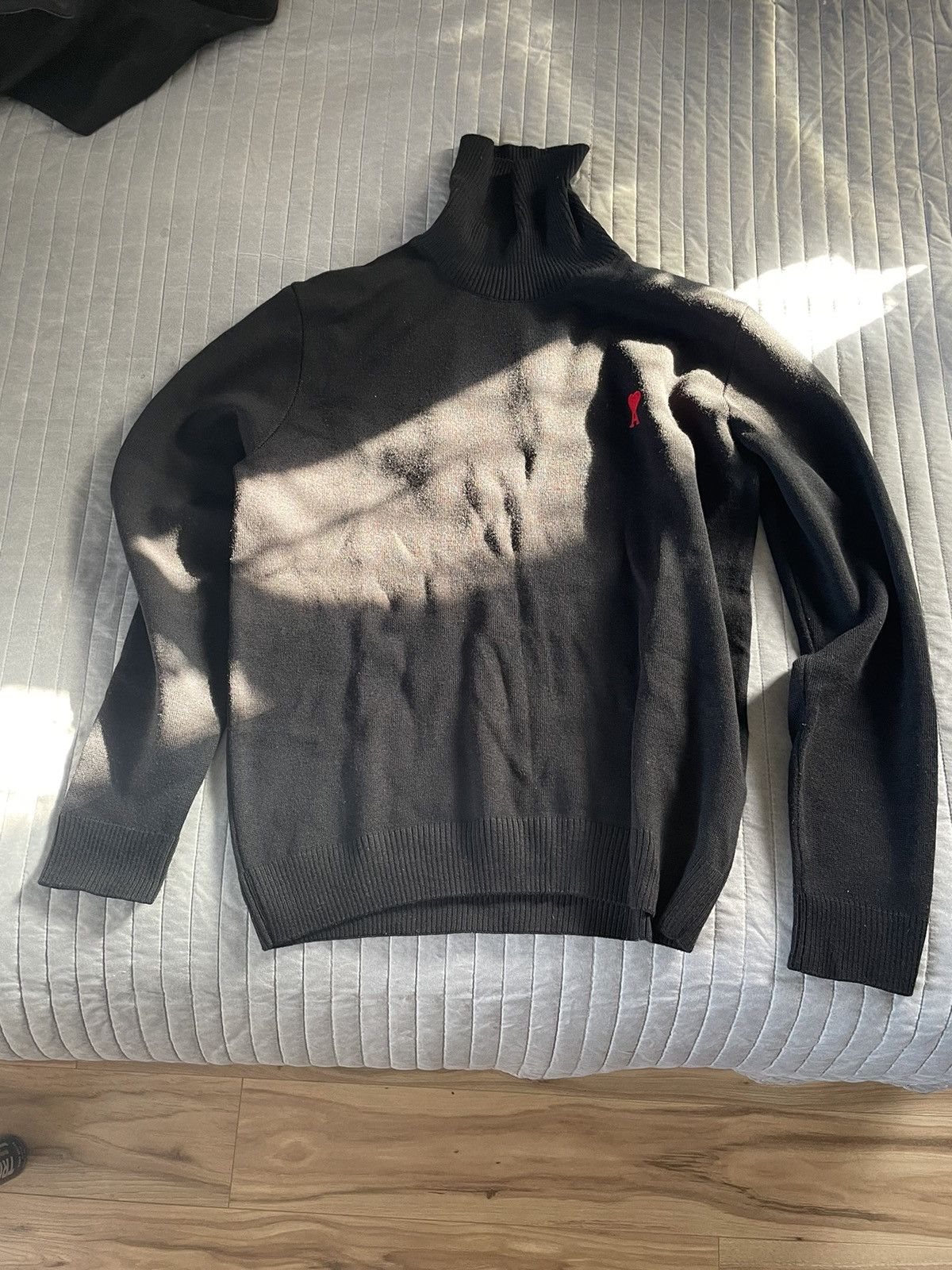 image of Ami De Cœur Turtleneck in Black, Men's (Size Large)
