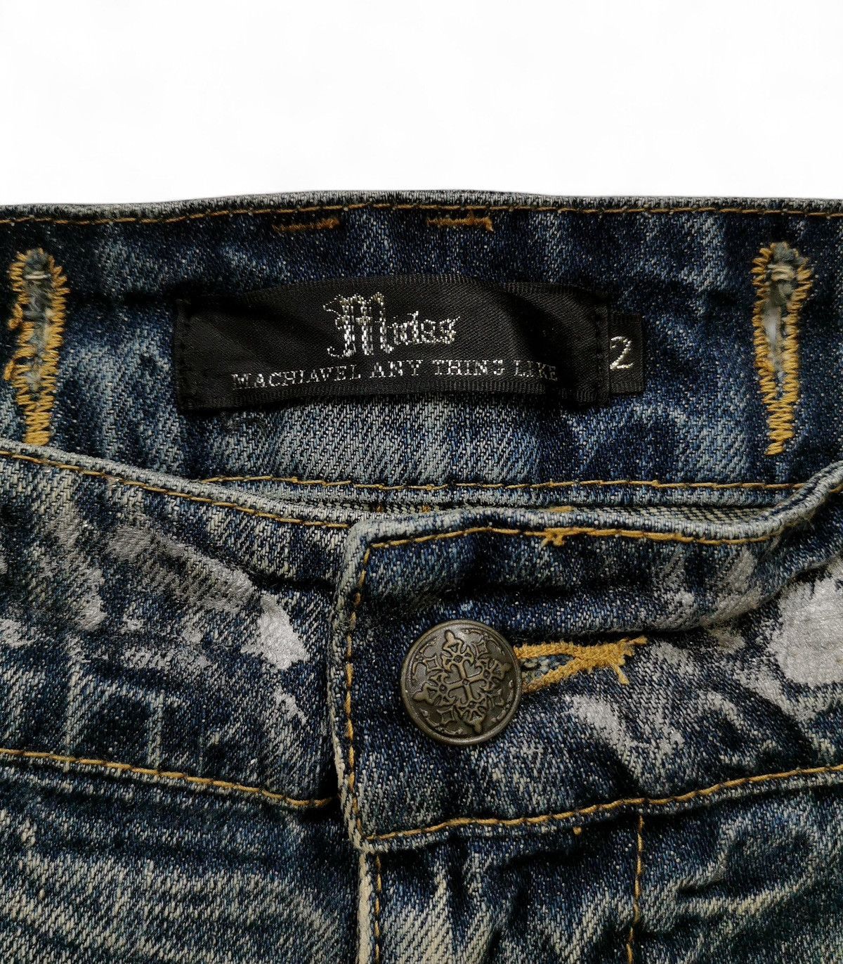Japanese Brand Flare Jeans MIDAS MACHIAVEL ANY THING Like Undercover Denim Size US 32 / EU 48 - 11 Thumbnail