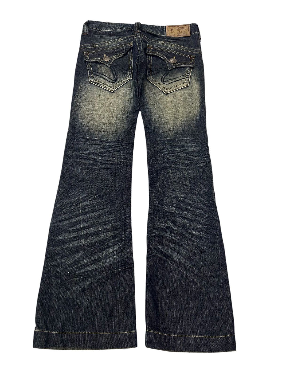Japanese Brand × Vintage Japanese Fazbee Vintage Flare Sand Wash Denim Jeans Size US 29 - 1 Thumbnail