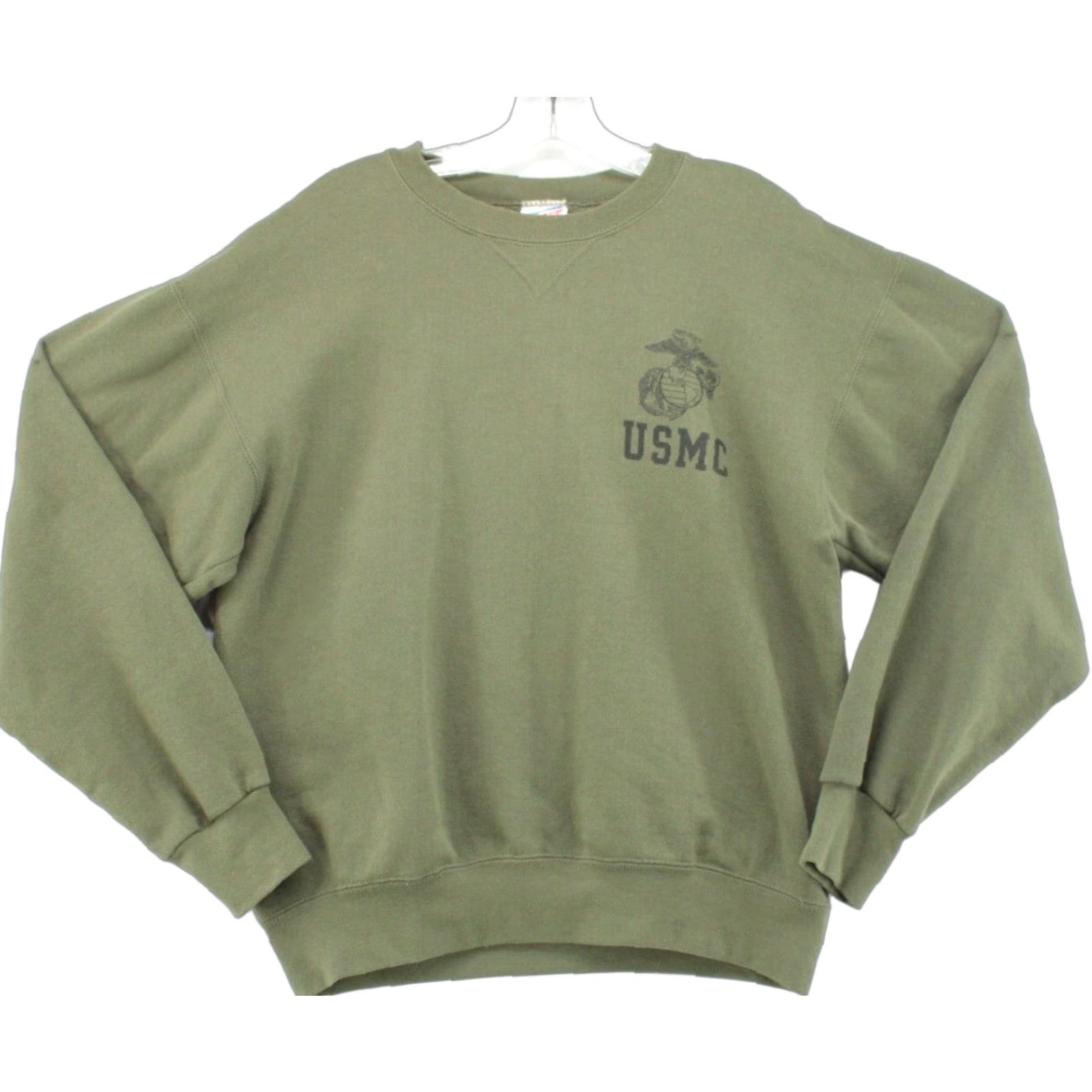 Soffe VINTAGE United States Marine Corps Crewneck Sweatshirt Mens M Green Made USA Size US M / EU 48-50 / 2 - 1 Thumbnail
