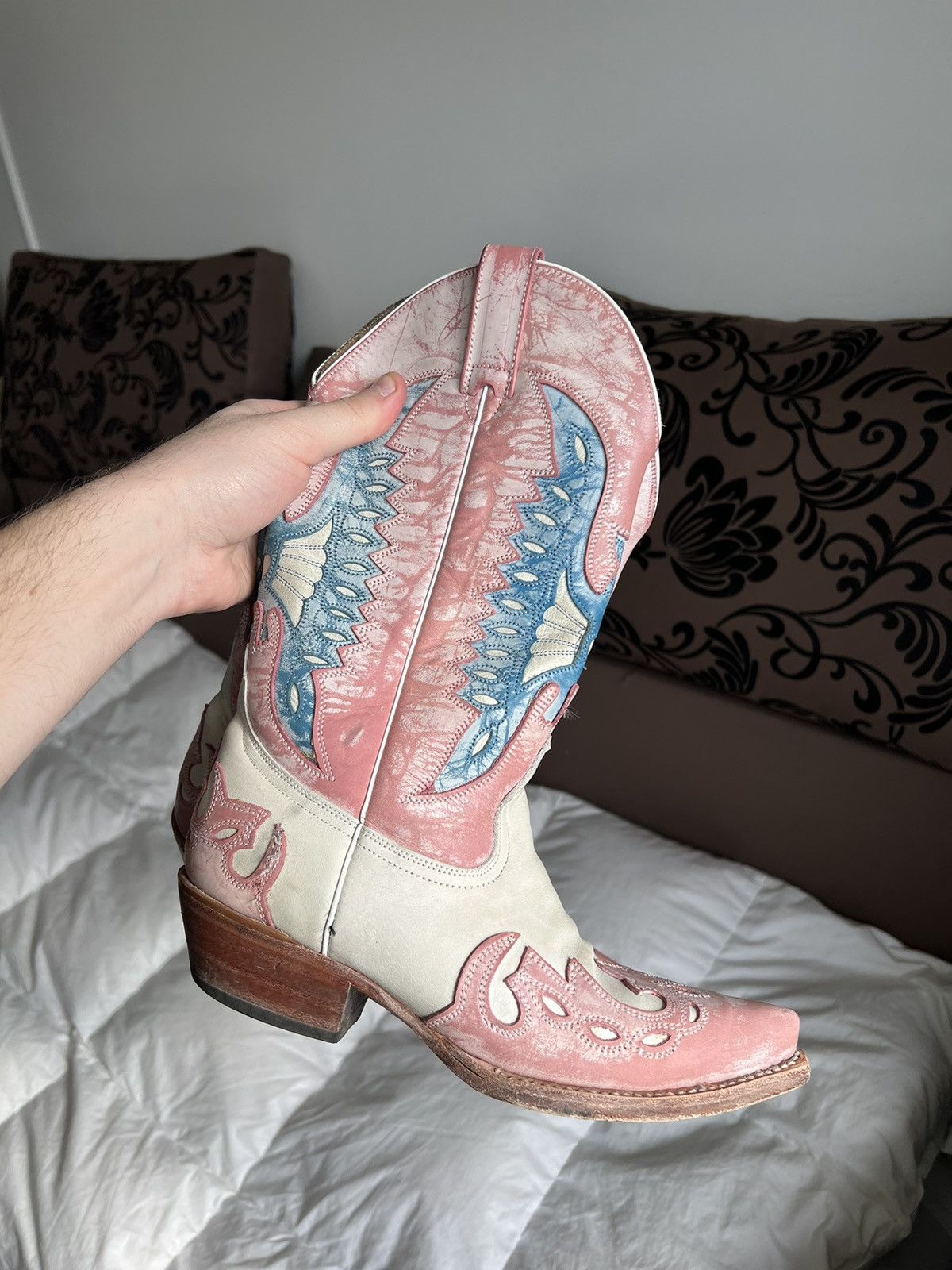 Cowboy Equipment × Vintage Vintage Western Cowboy Leather Buffalo Boots y2k Size US 8 / IT 38 - 4 Thumbnail