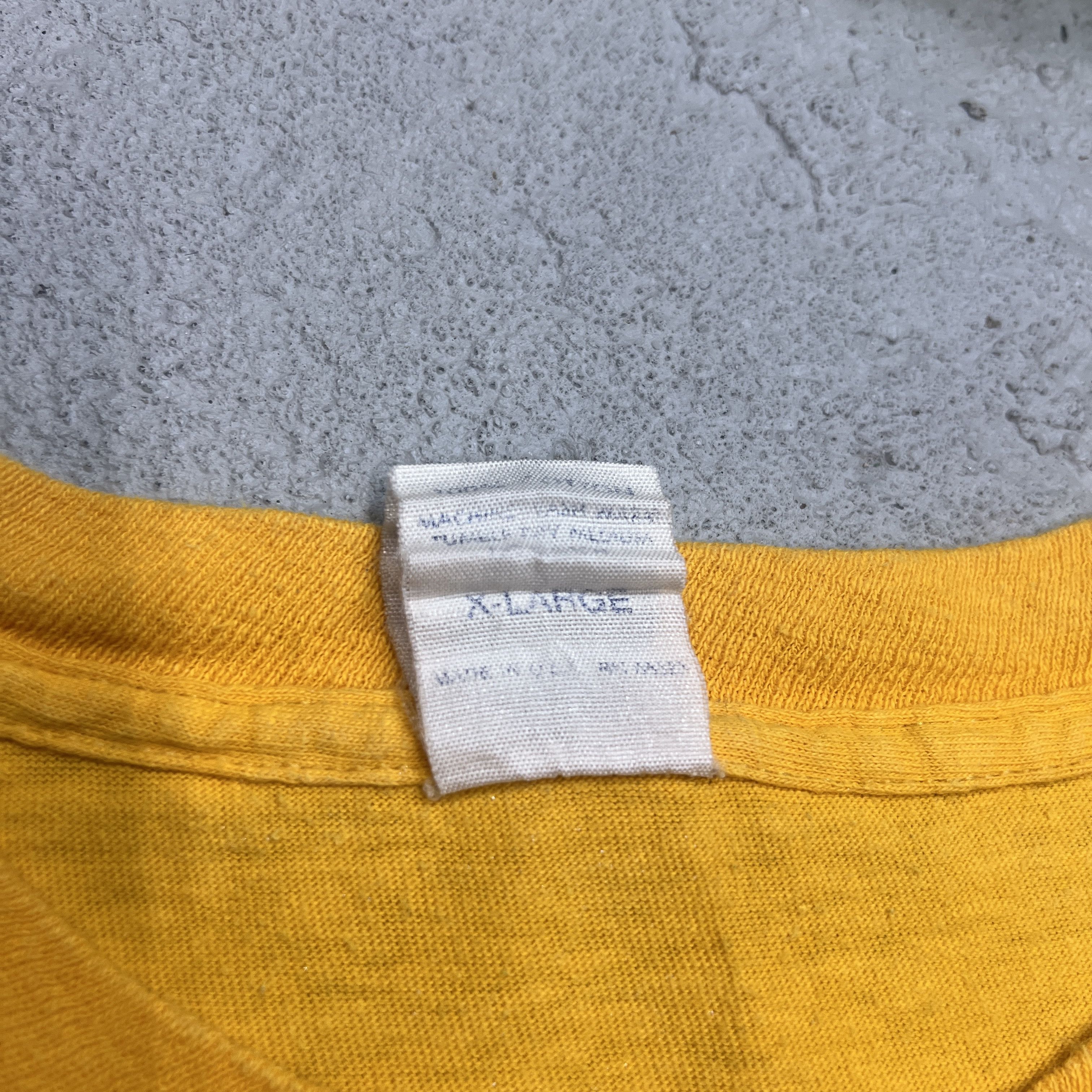 Nike × Vintage Vintage 1980s Nike Cascade Run-Off Geisha Yellow Tee Rare Size US XL / EU 56 / 4 - 7 Thumbnail