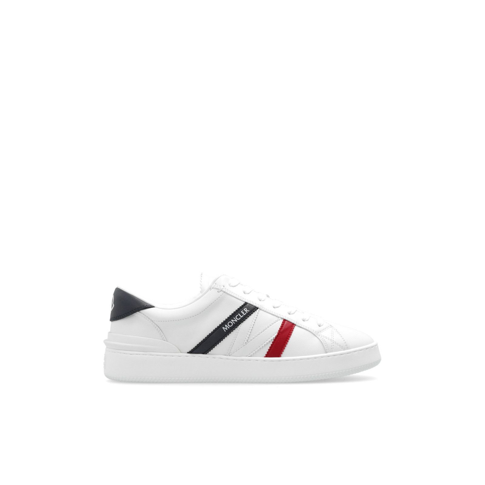 MONCLER Monaco White Leather Sneakers New (Men's size:US 7 /