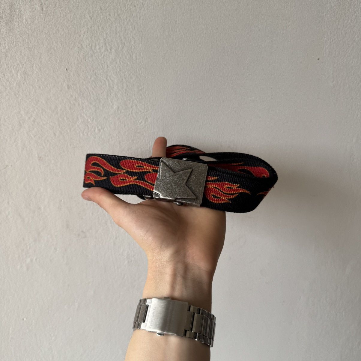 Marlboro Vintage Marlboro Fire print belts 120 cm avantgarde Size ONE SIZE - 3 Thumbnail