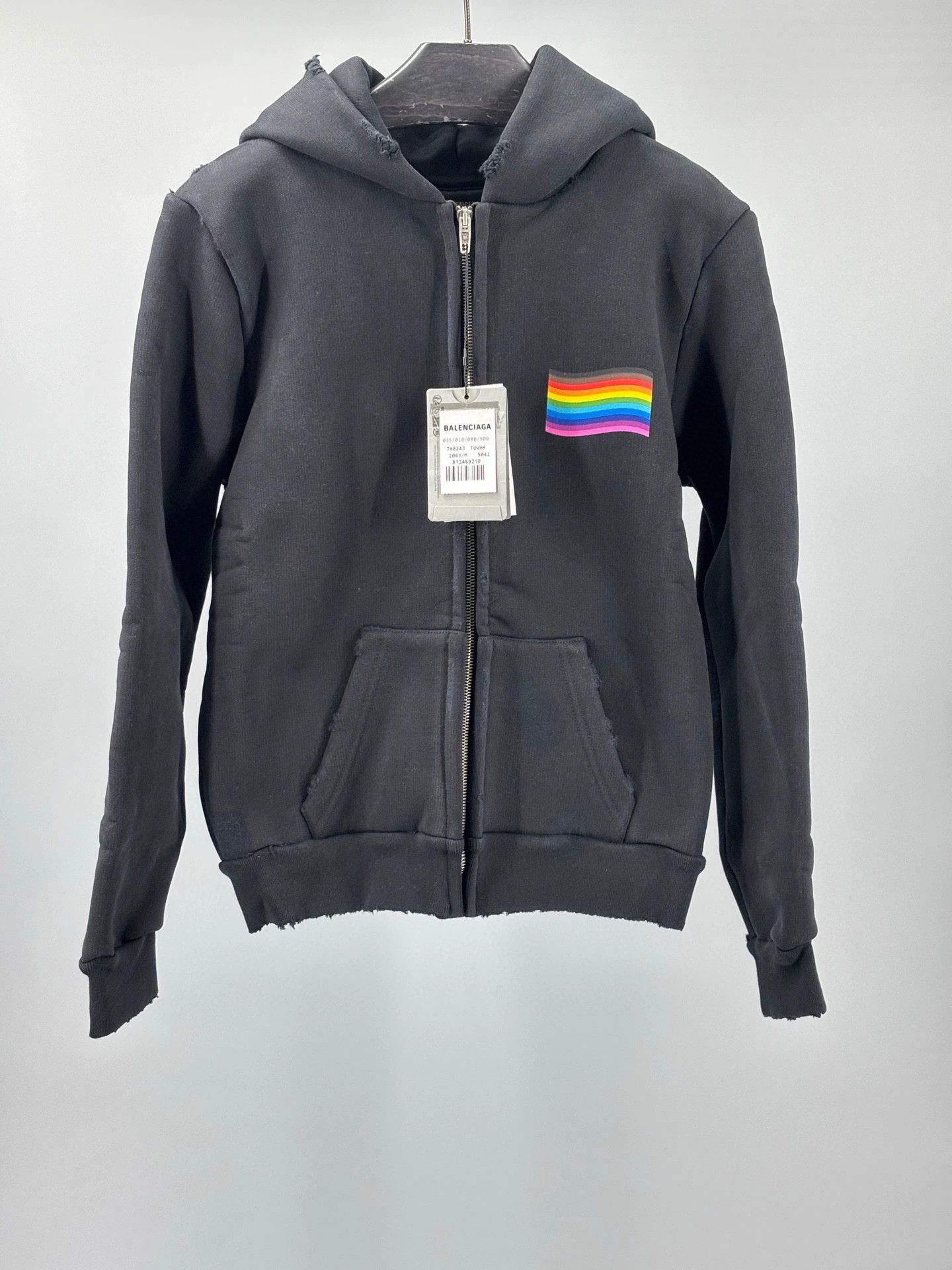 Balenciaga black balenciaga hoodie with vintage details Size US M / EU 48-50 / 2 - 1 Thumbnail
