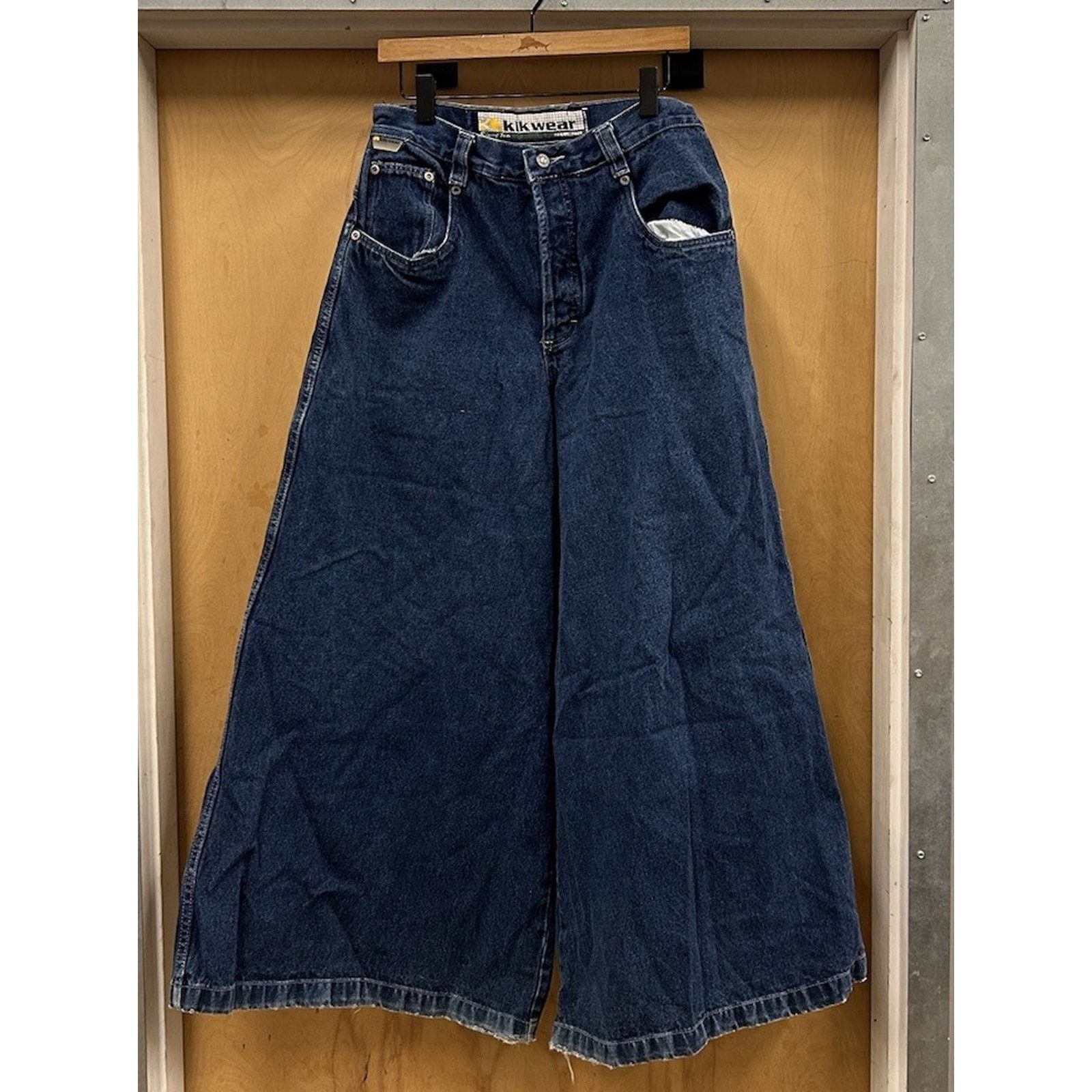 Vintage Y2K Kikwear Rave Jeans Wide Leg Baggy 30x31 Opening 20" Goth Size US 30 / EU 46 - 2 Thumbnail