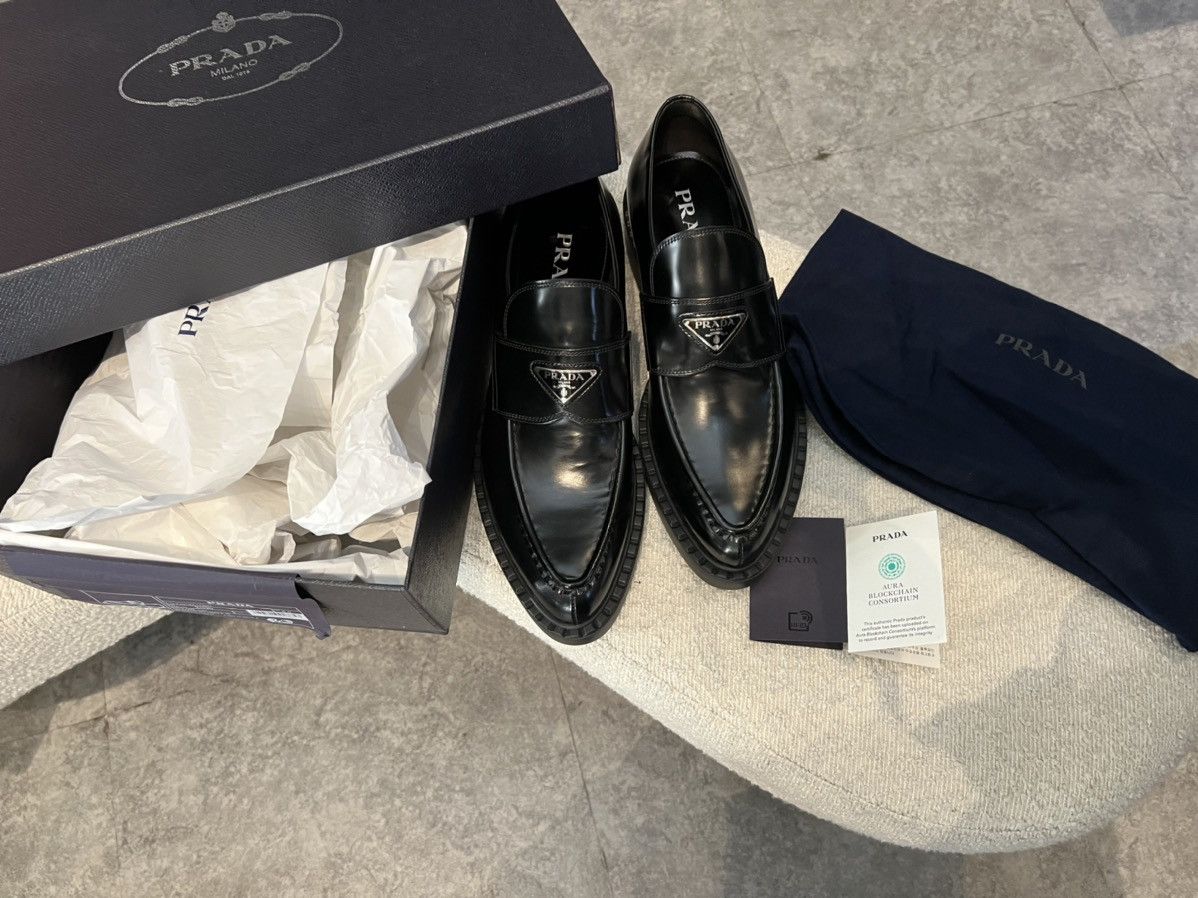 Prada Prada logo loafers Size US 8.5 / EU 41-42 - 16 Thumbnail