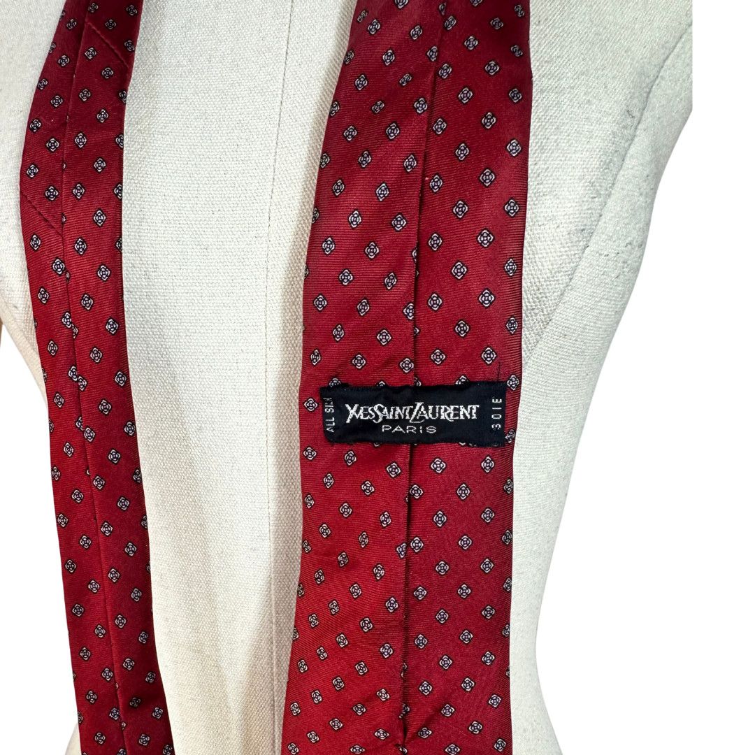 Yves Saint Laurent YSL printed silk necktie Size ONE SIZE - 2 Thumbnail