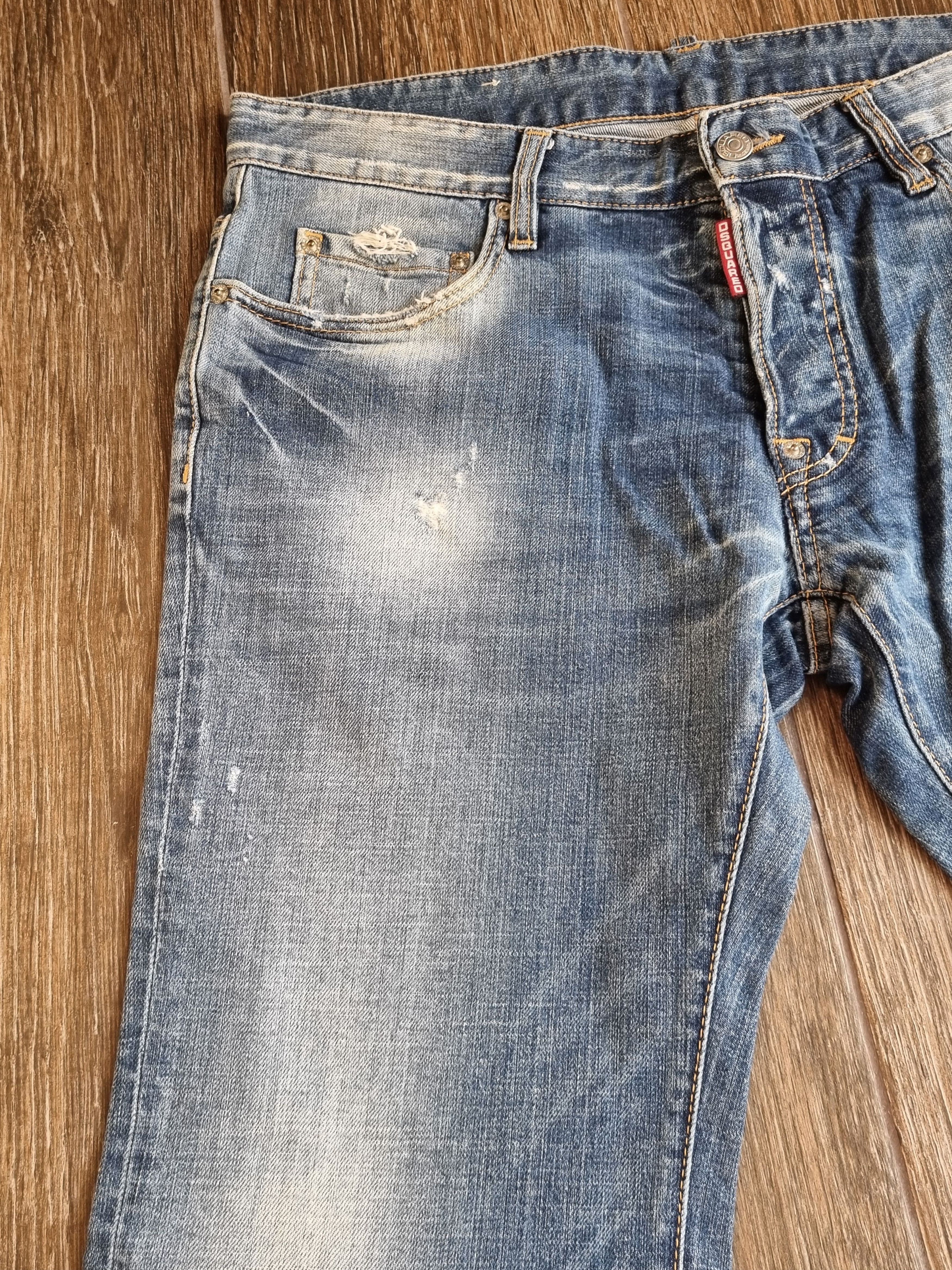 Dsquared2 'It's A Hard Knock Life' Slim Stonewashed Distressed Jeans Size US 34 / EU 50 - 2 Thumbnail