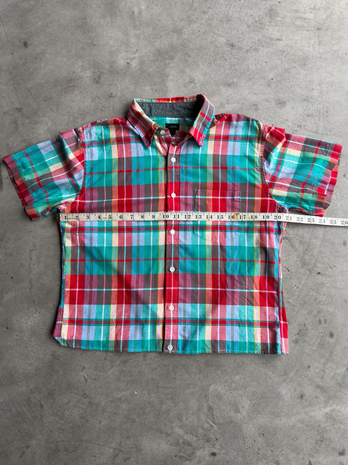 J.Crew Y2K J Crew Cropped Boxy Plaid Button-Up Shirt Size US S / EU 44-46 / 1 - 5 Thumbnail