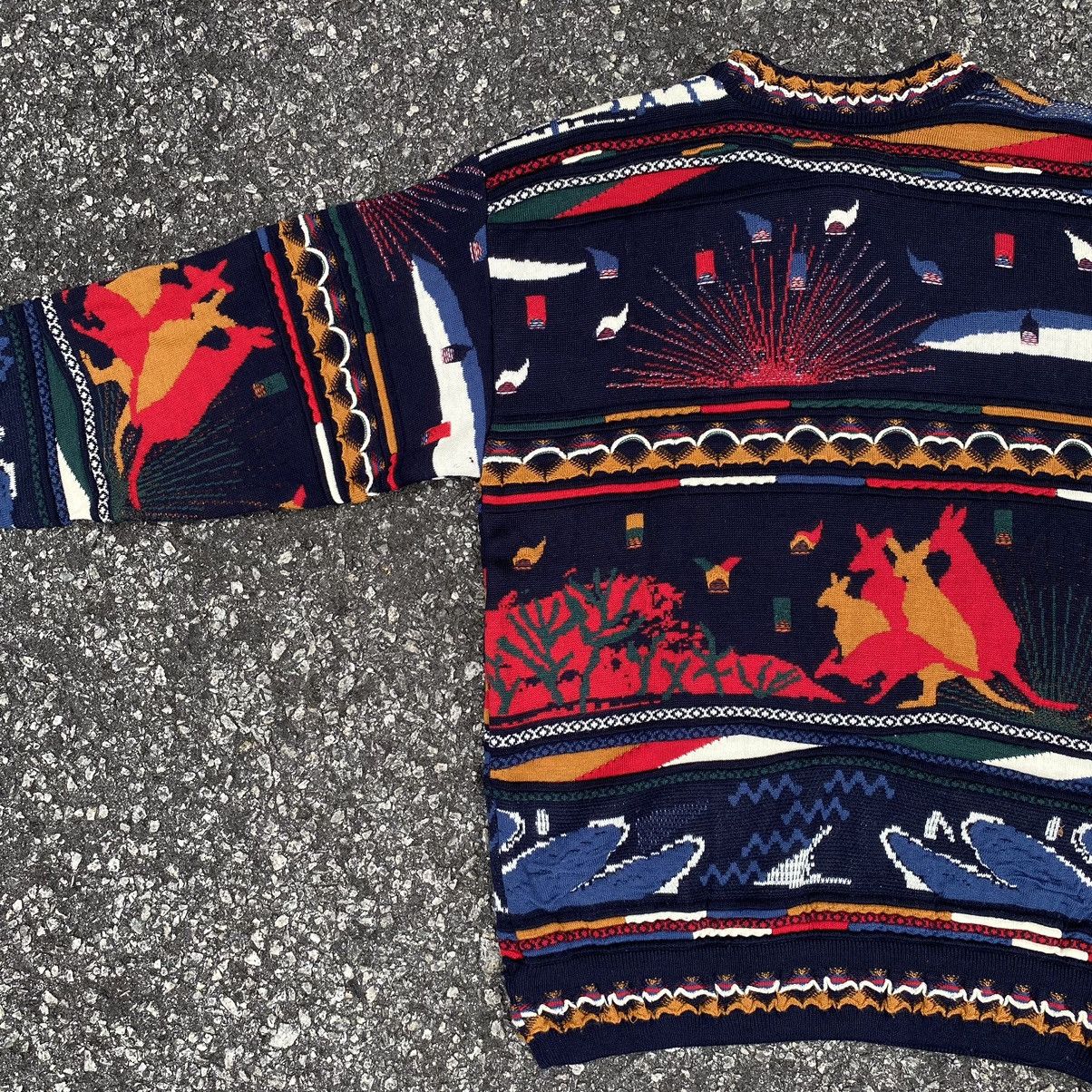 Coogi × Vintage Vintage Art Coogi Lookalike Sweater Cardigan Jacket Size US L / EU 52-54 / 3 - 10 Thumbnail