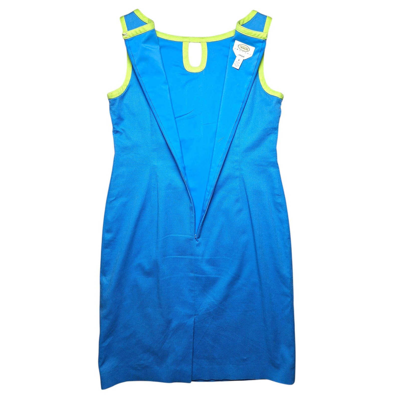 Talbots Talbots Blue Lime Green Mod Shift Dress Size M / US 6-8 / IT 42-44 - 5 Thumbnail